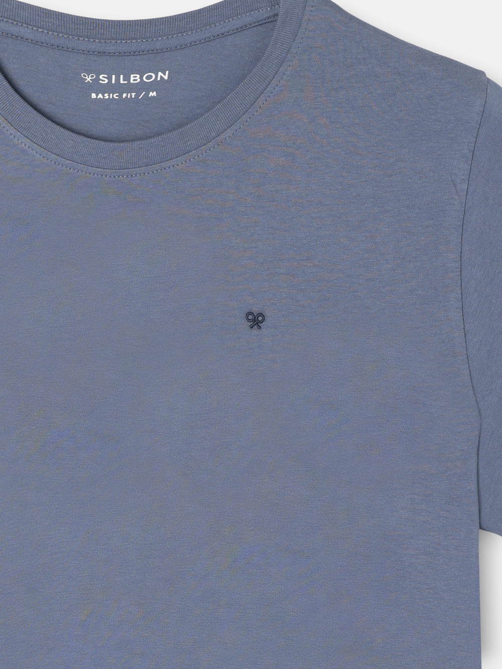 Camiseta minilogo azul medio