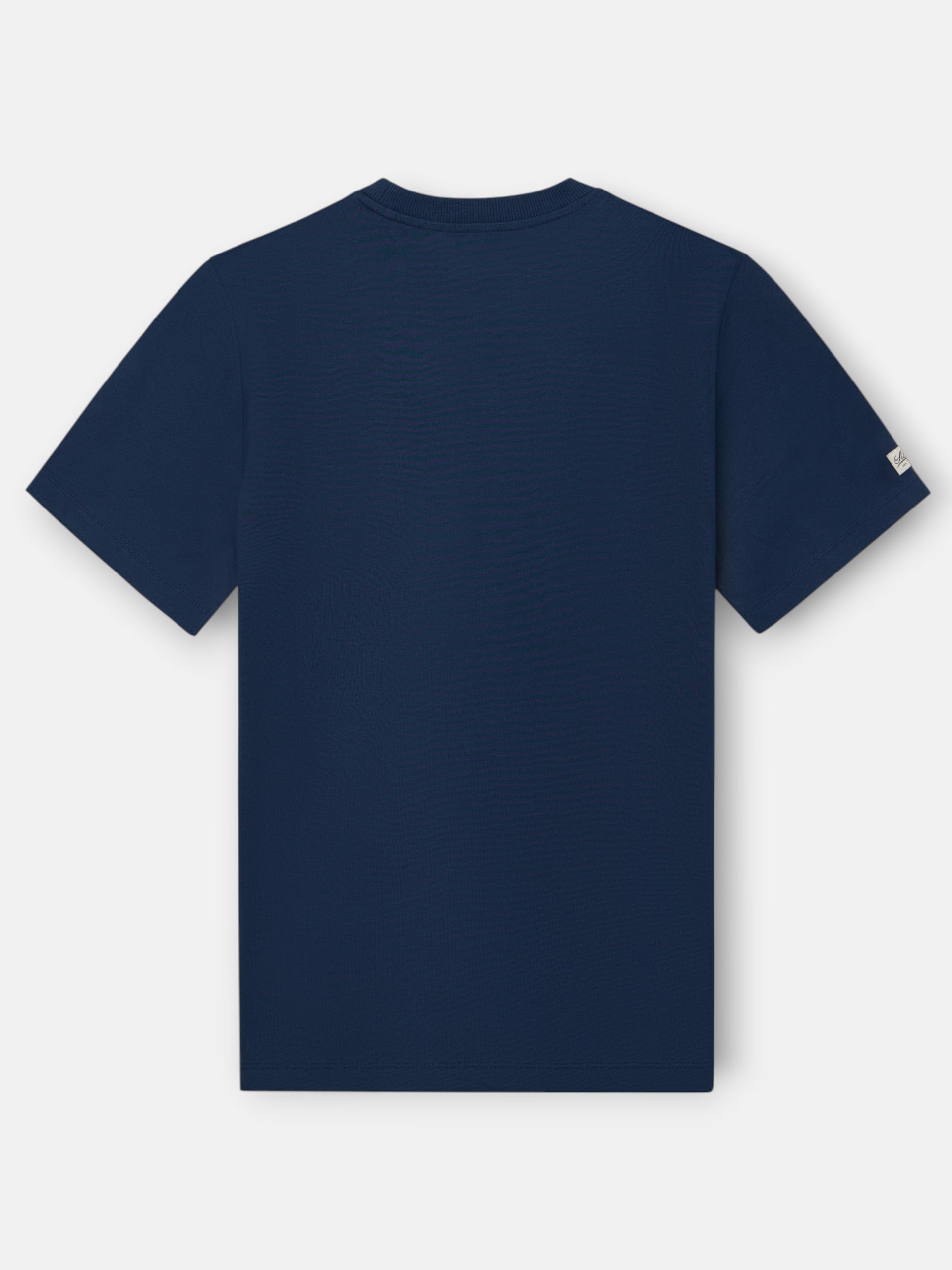 Classic navy blue label t-shirt