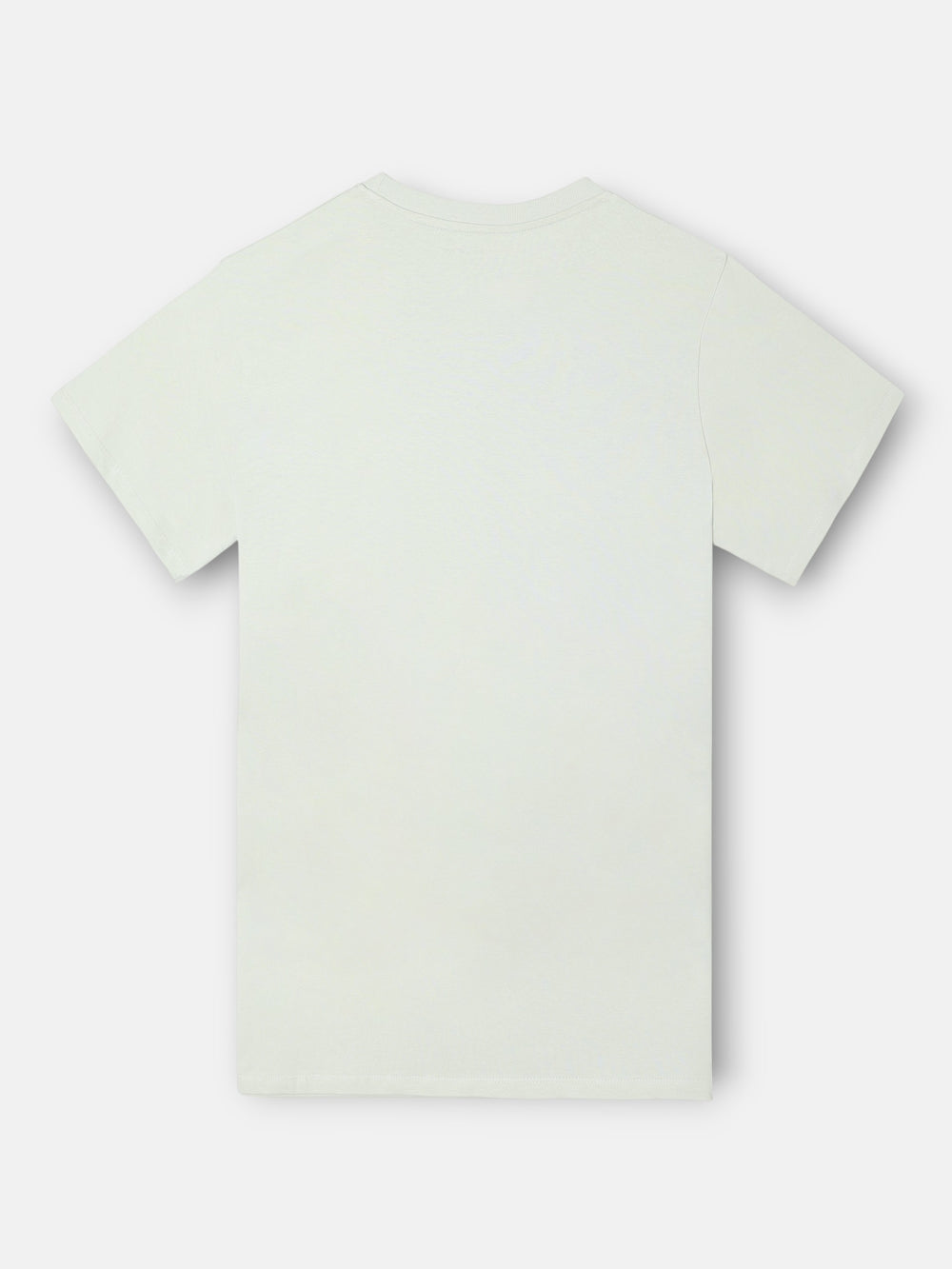 Plain T-shirt with light green mini logo patch
