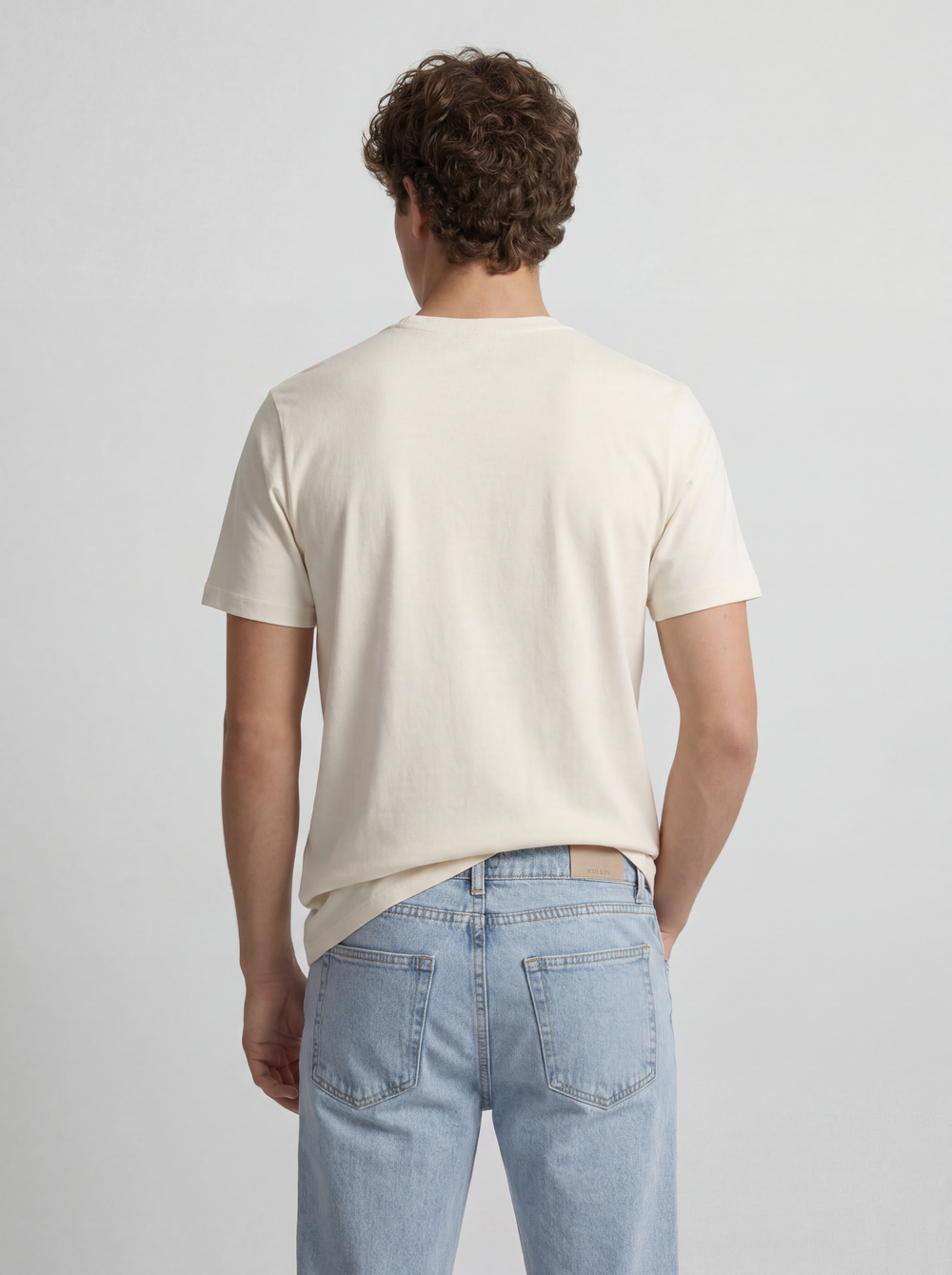 Camiseta raqueta media crema