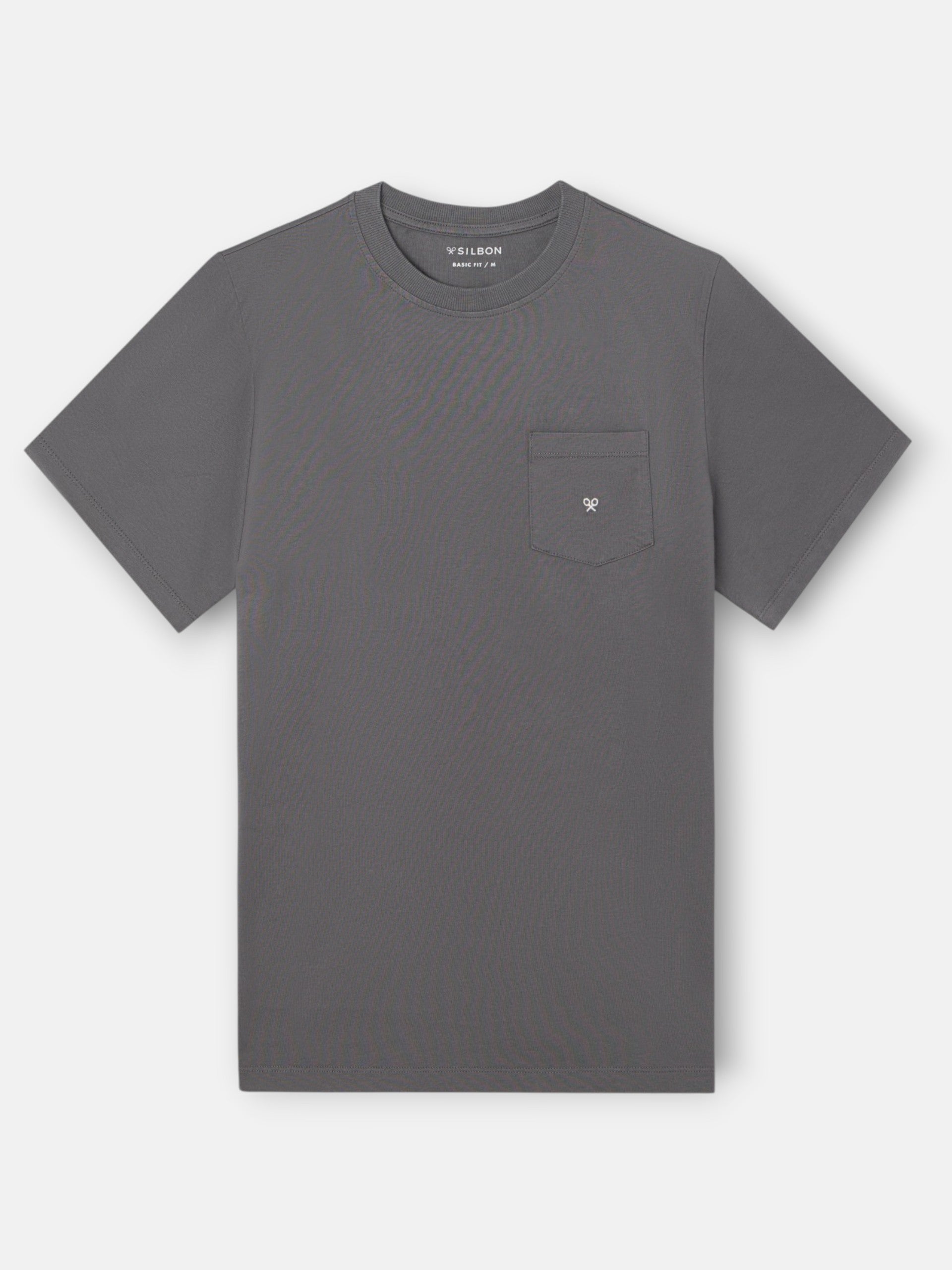 Camiseta clasica bolsillo minilogo gris