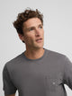 Camiseta clasica bolsillo minilogo gris