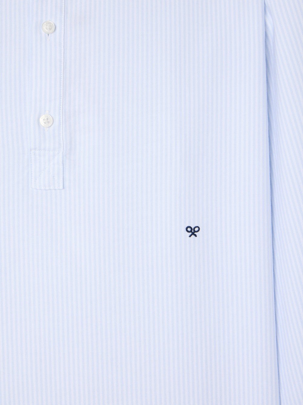 Polera sport oxford rayas celeste