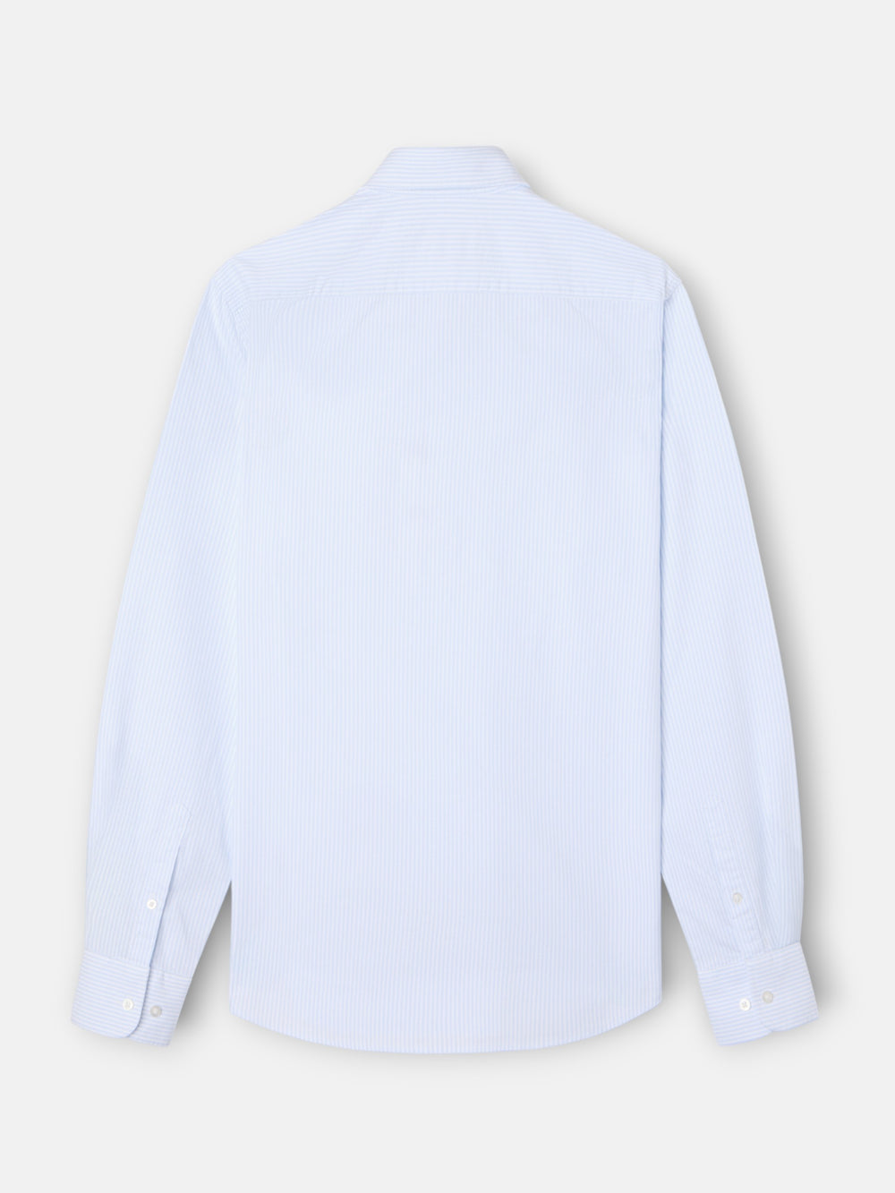 Polera sport oxford rayas celeste