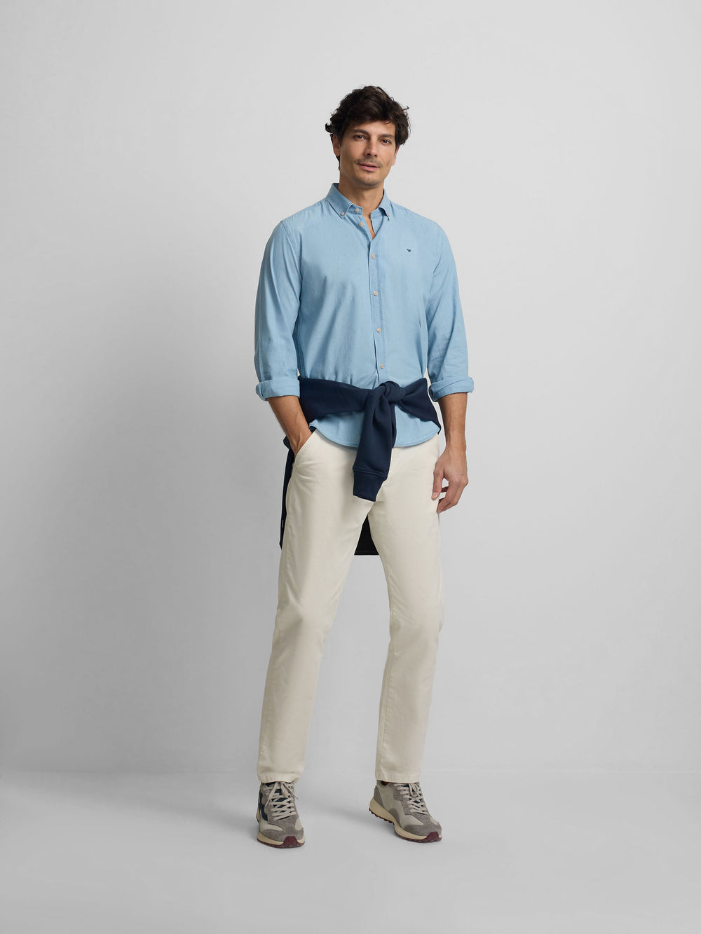 Chemise sport en denim bleu clair