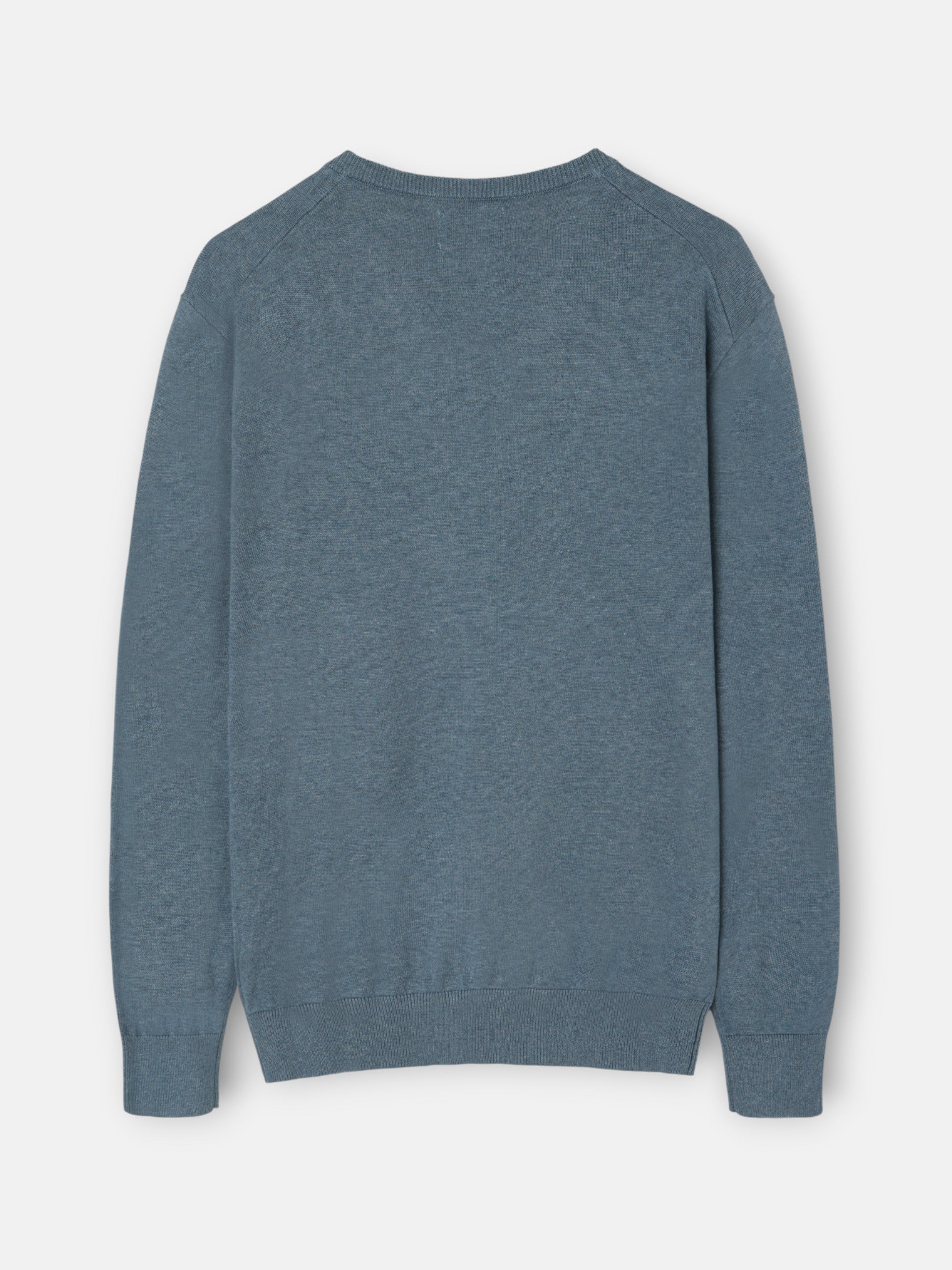 Jersey liso cuello pico azul claro