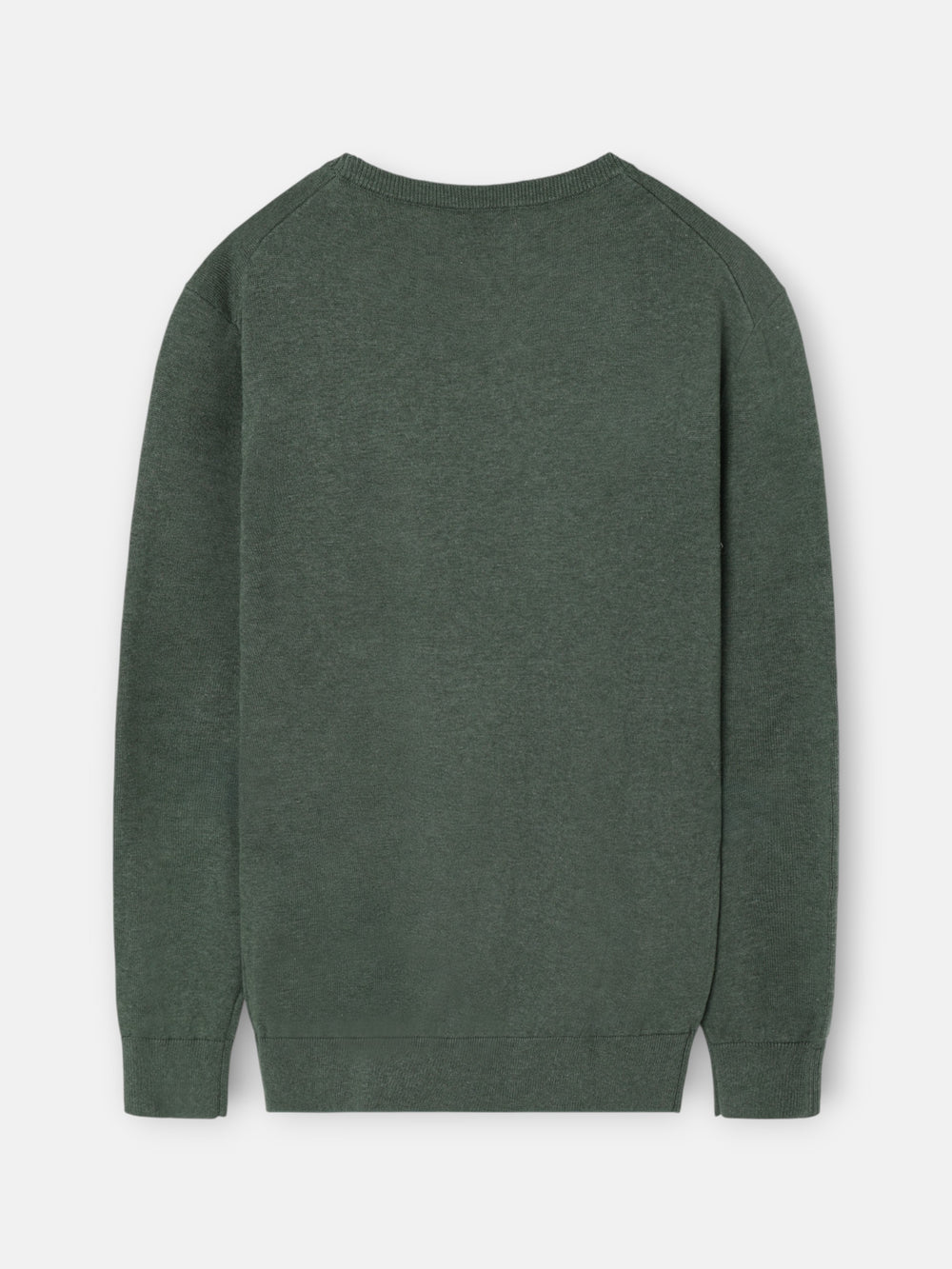 Plain green crew neck sweater
