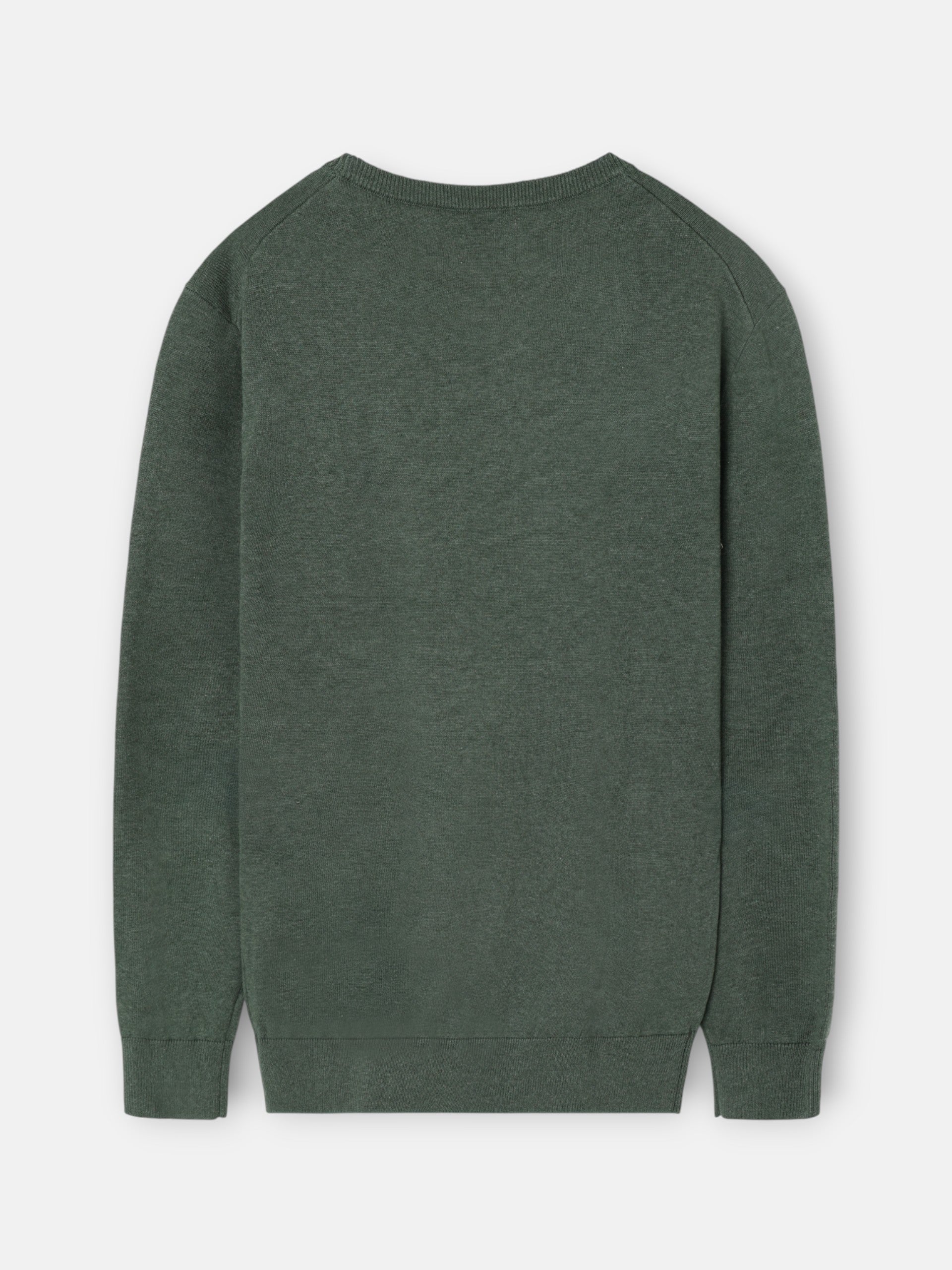 Plain green crew neck sweater