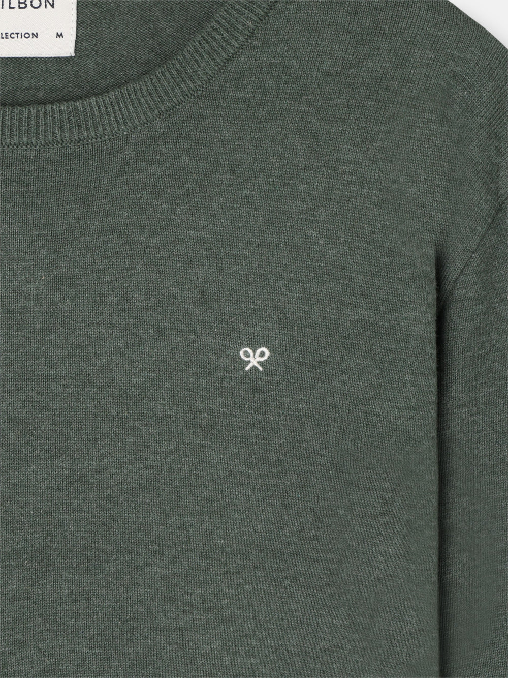 Plain green crew neck sweater