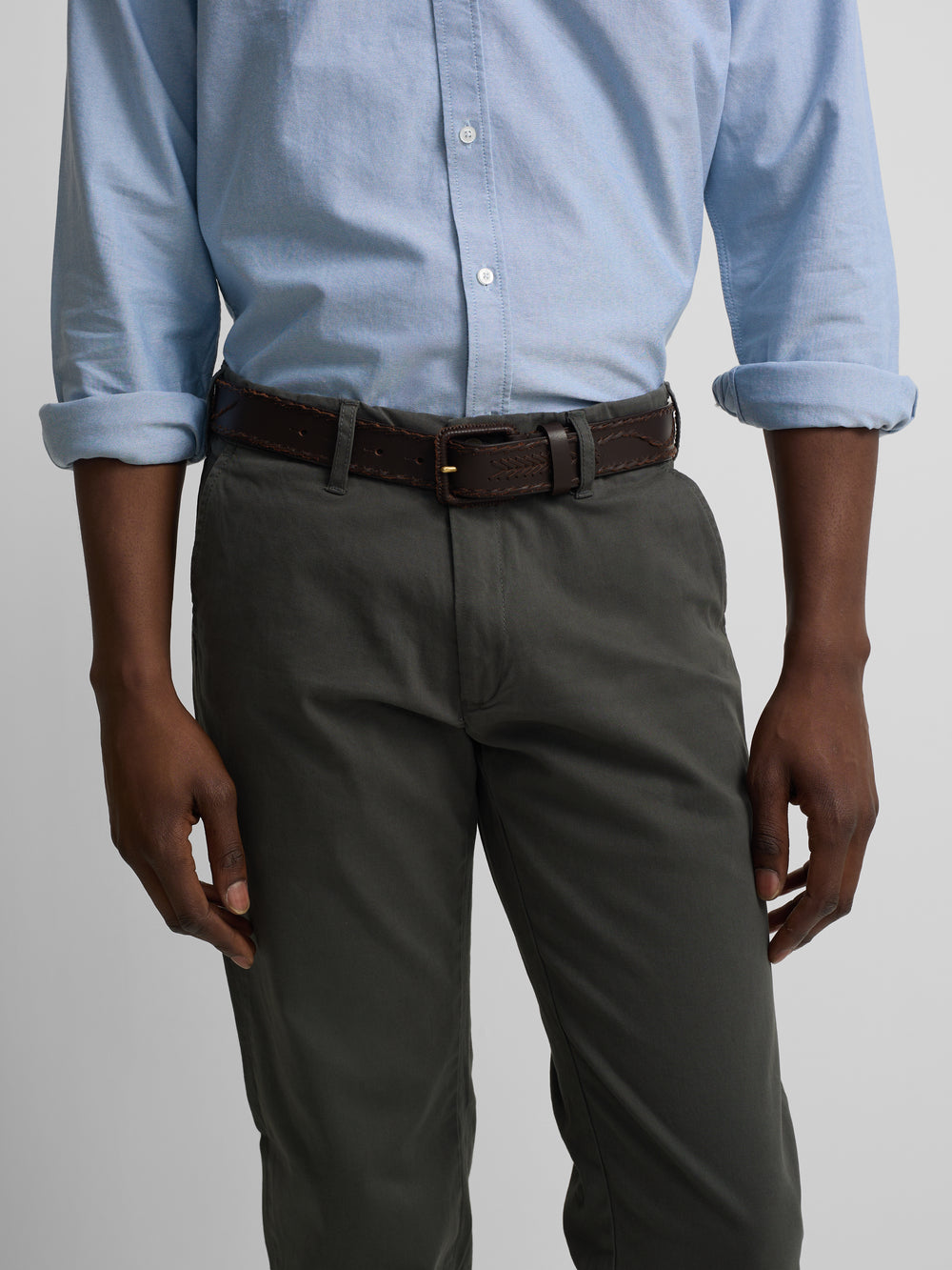 Pantalon sport chino verde oscuro