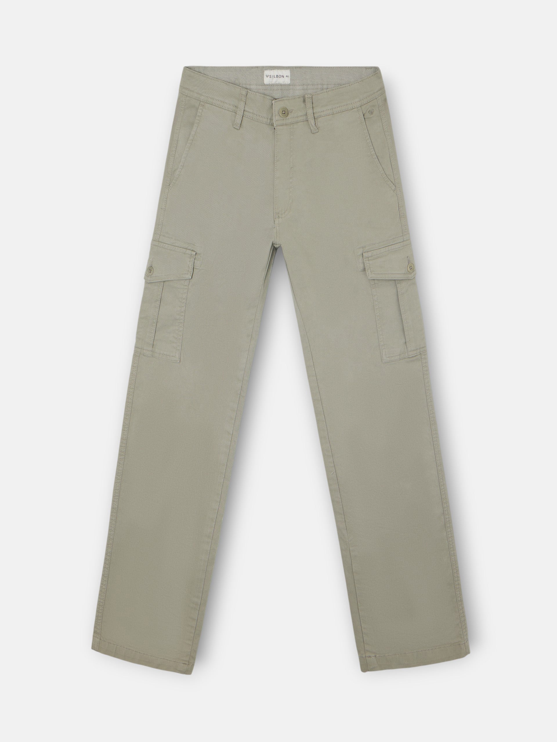 Medium green cargo sport trousers