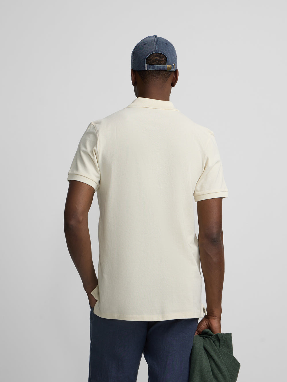 Polo clasico liso crema