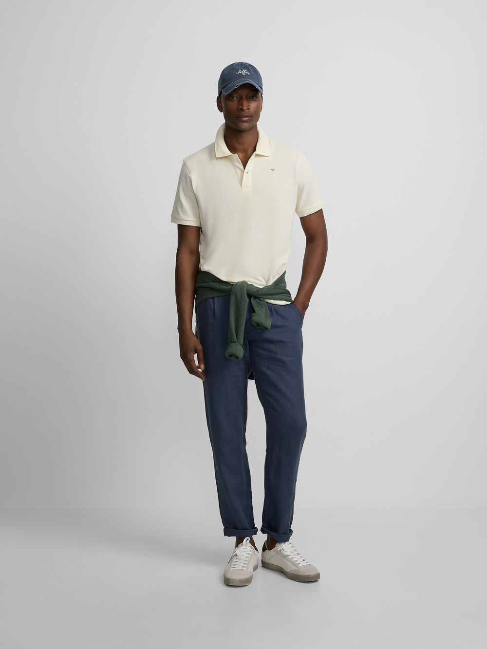 Polo clasico liso crema