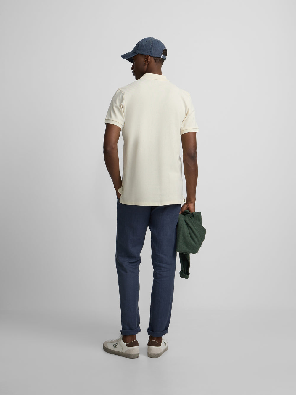 Polo clasico liso crema