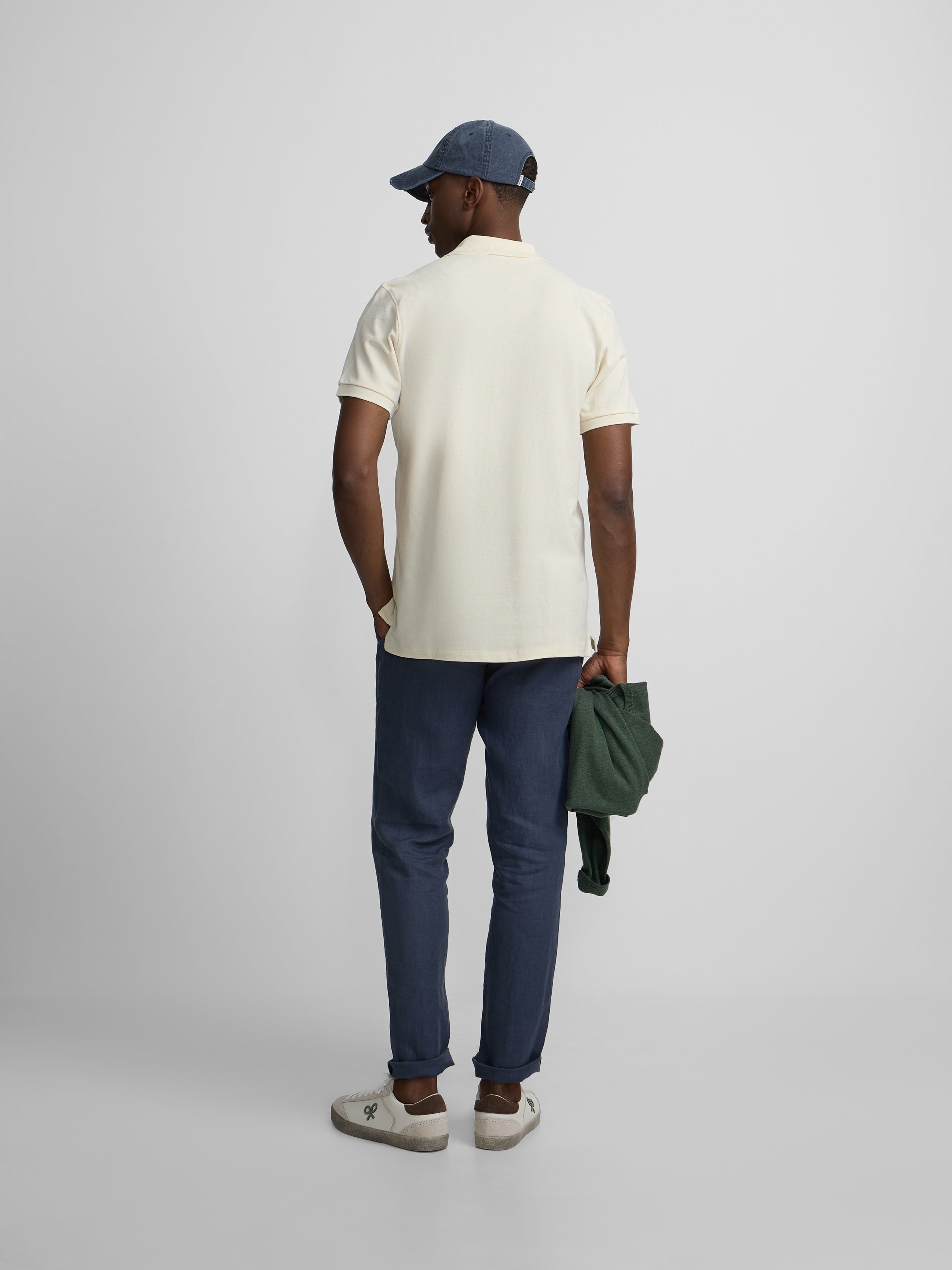 Polo clasico liso crema