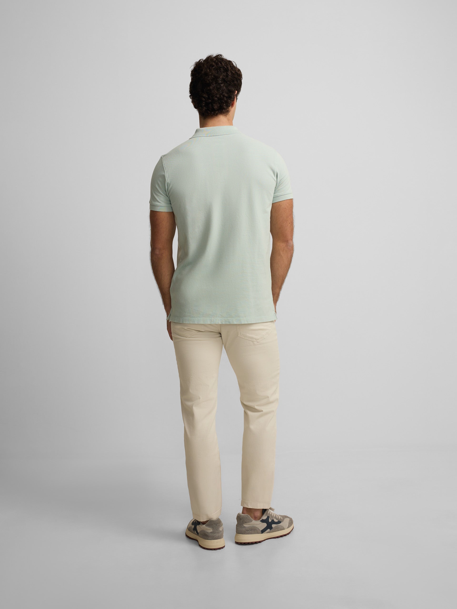 Classic plain light blue polo