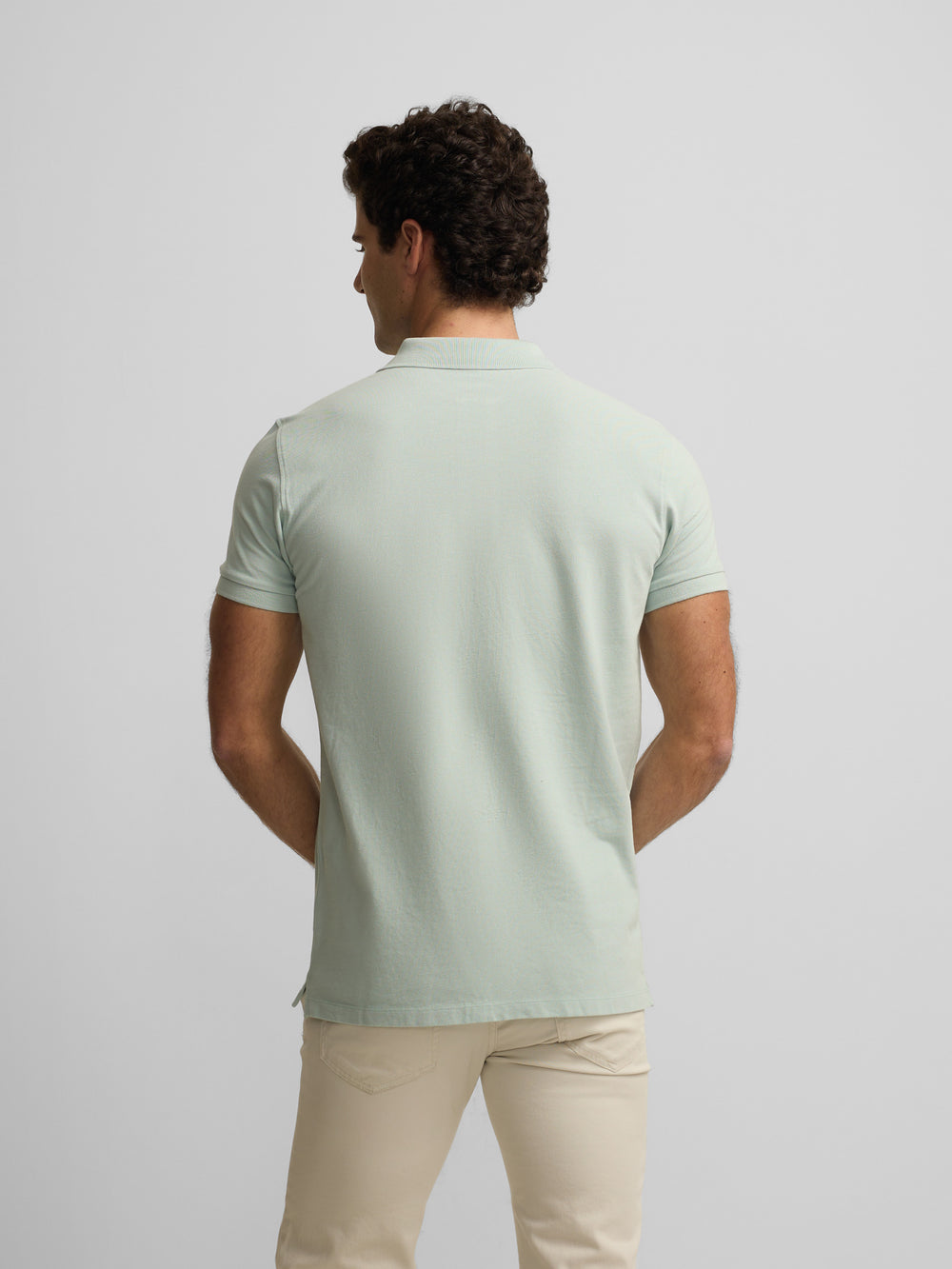 Polo clasico liso azul claro