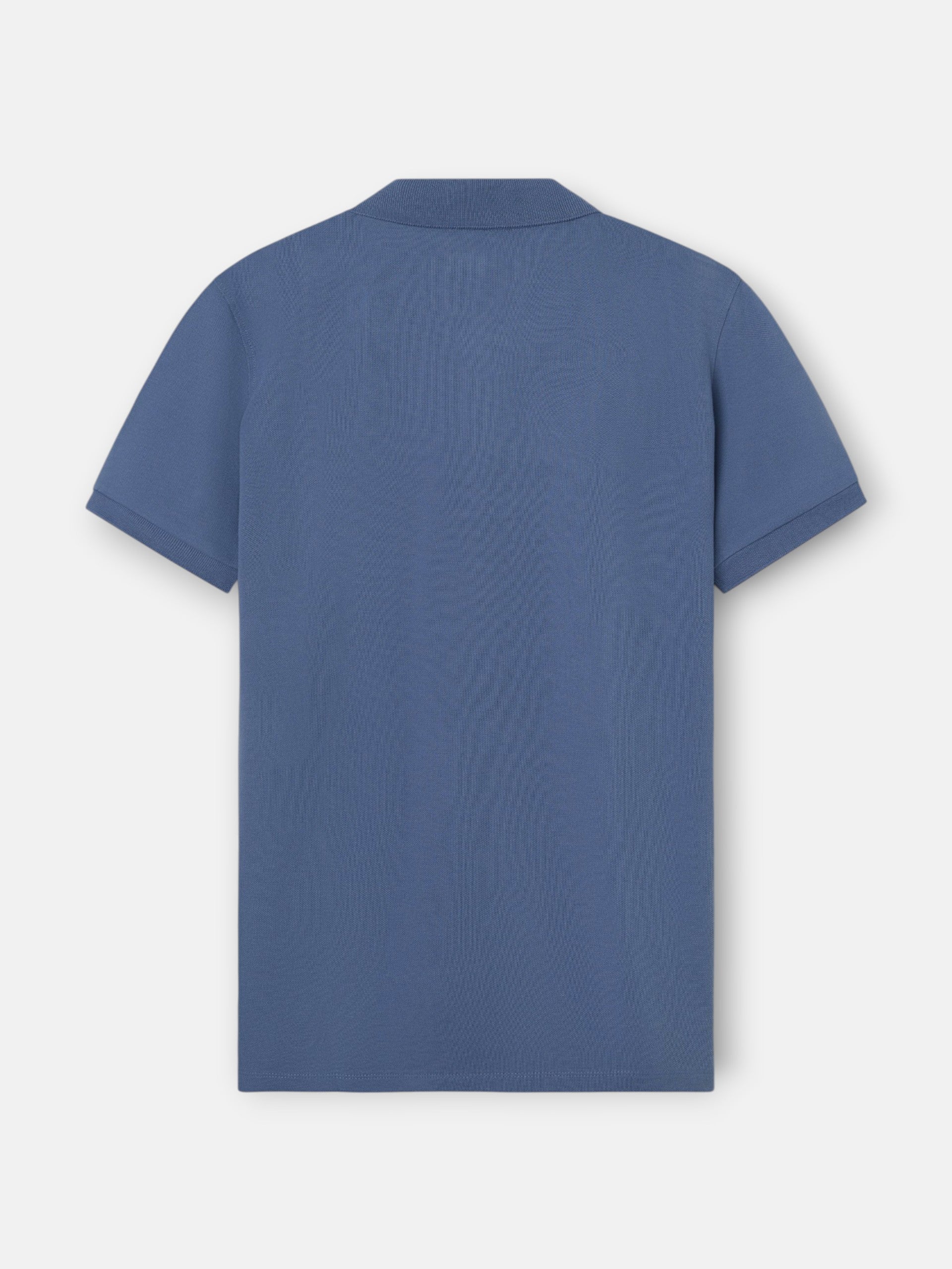 Classic plain indigo blue polo