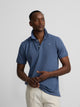 Classic plain indigo blue polo