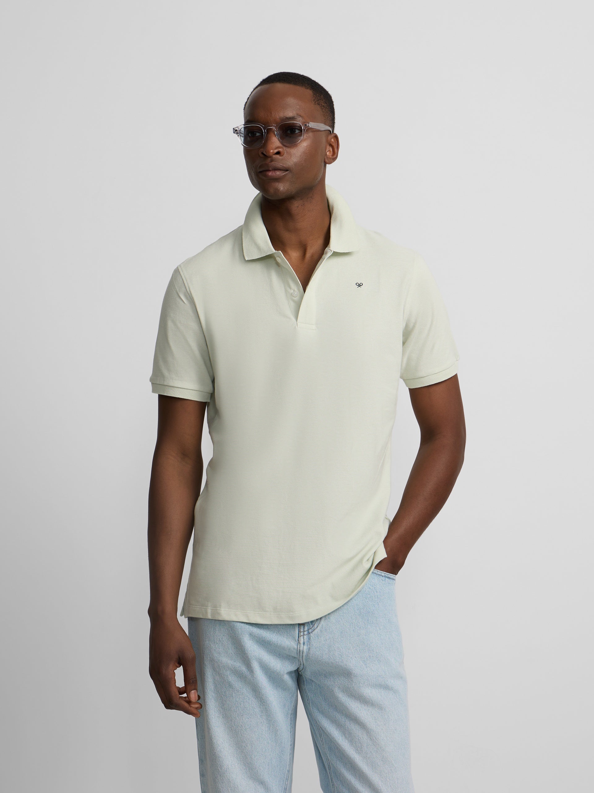 Polo clasico liso verde claro