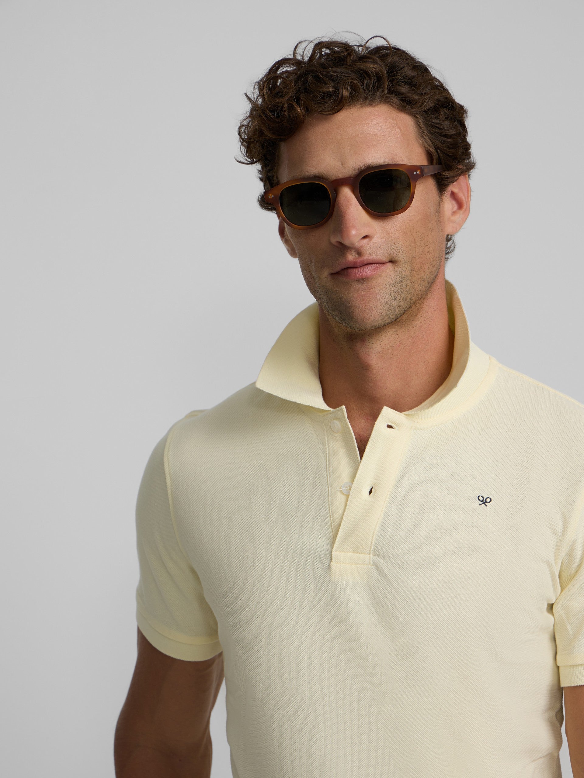 Classic plain yellow polo