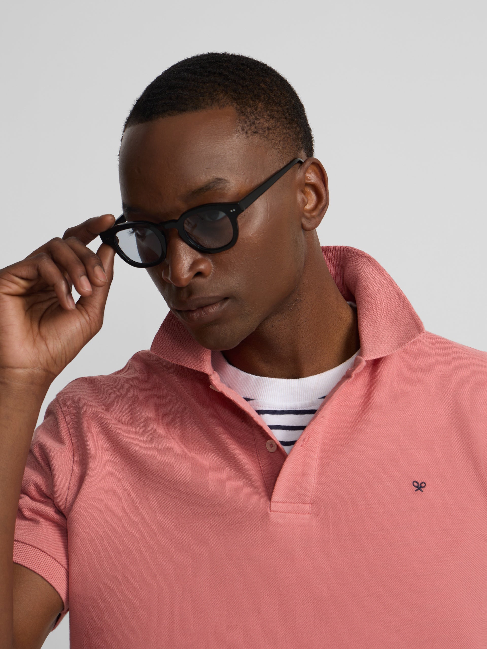 Polo clasico liso coral