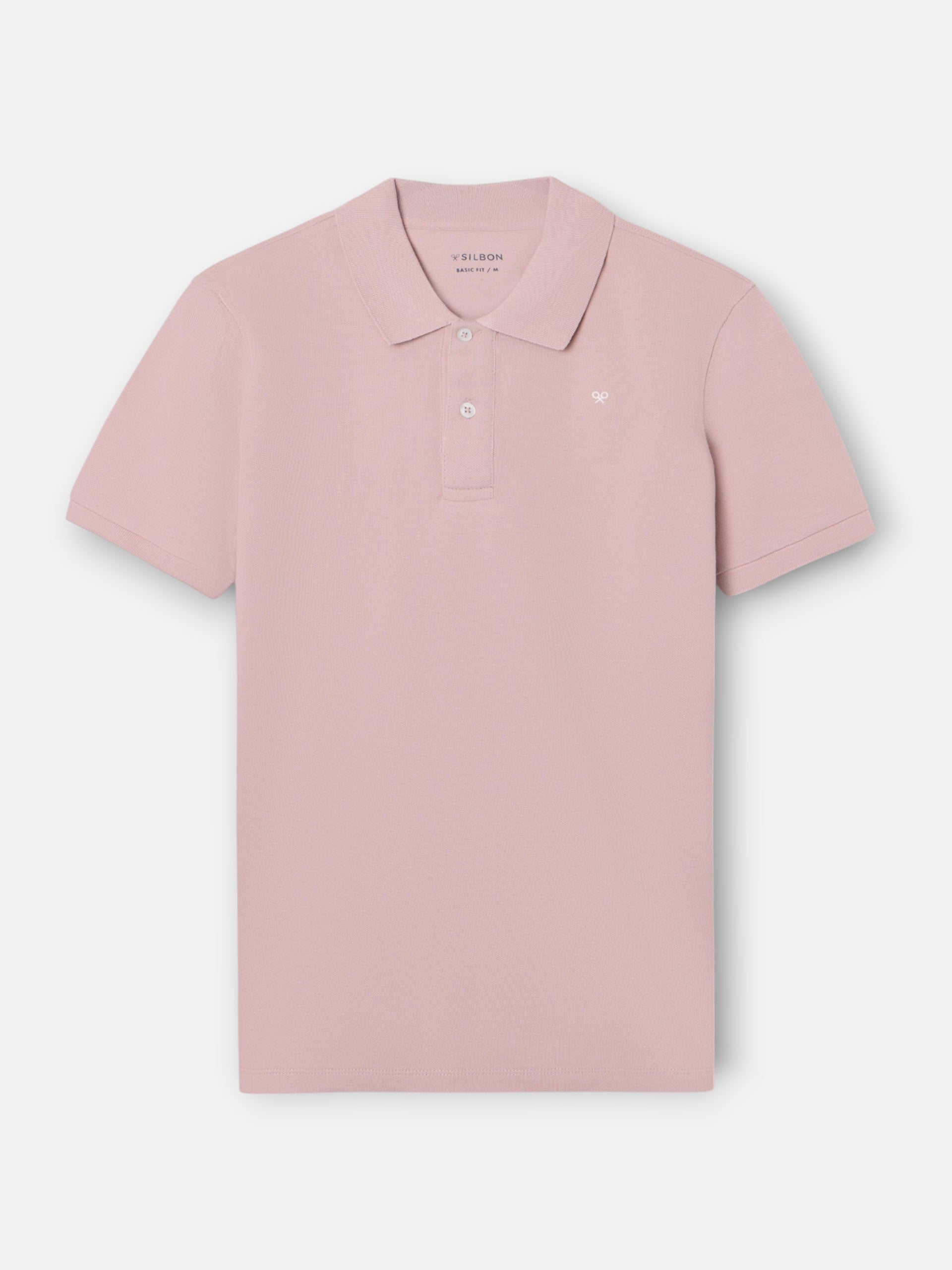 Polo classique uni rose