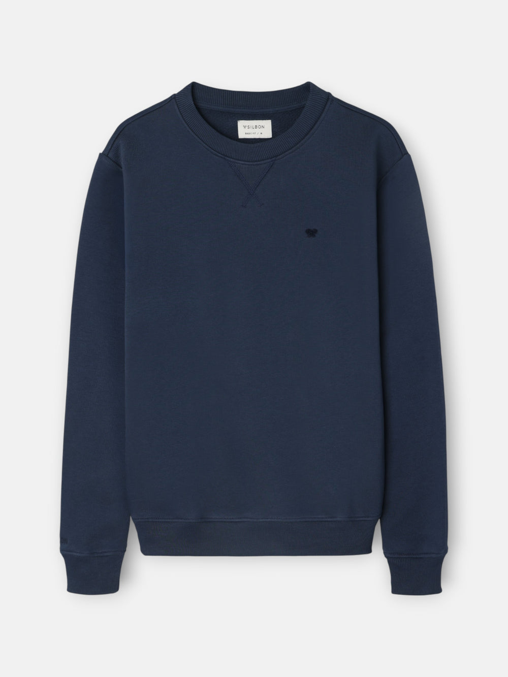 Sudadera Silbon minilogo rizo azul marino