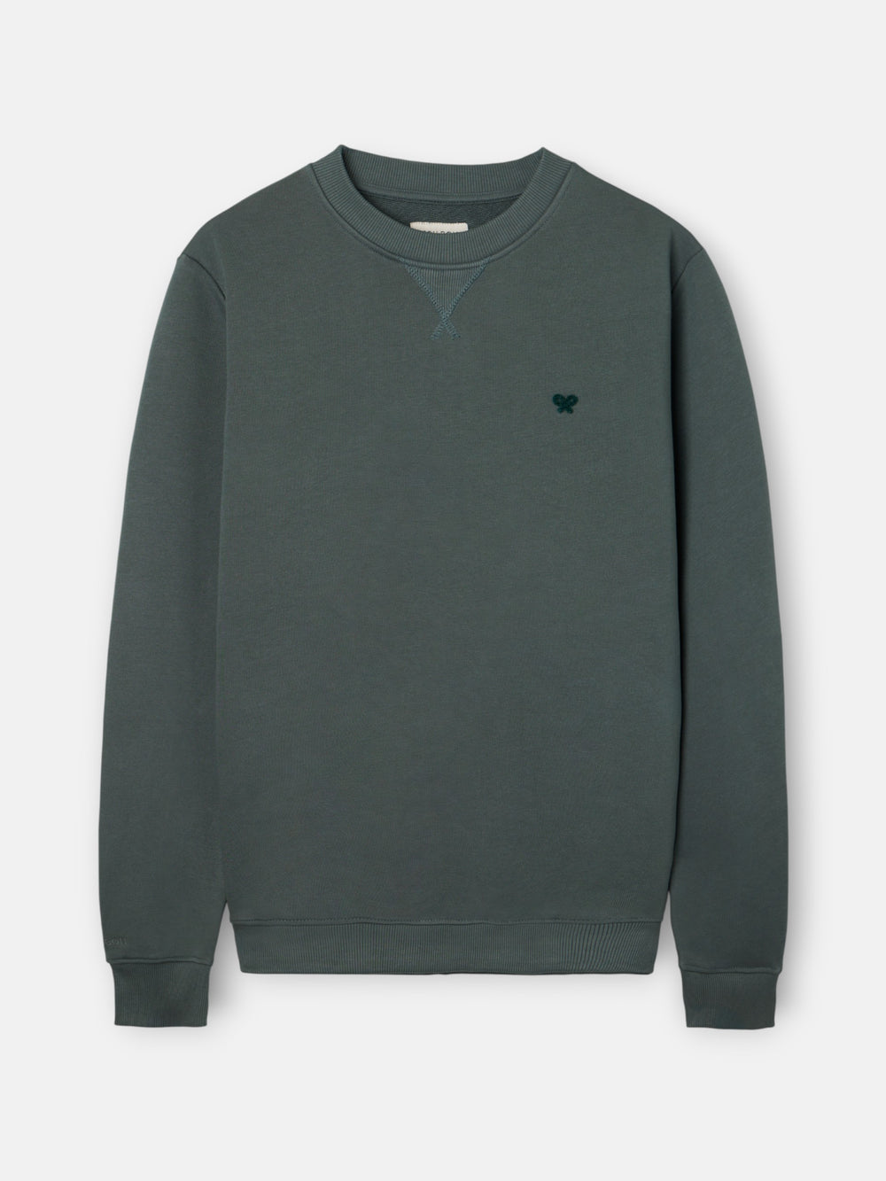Sudadera Silbon minilogo rizo verde oscuro