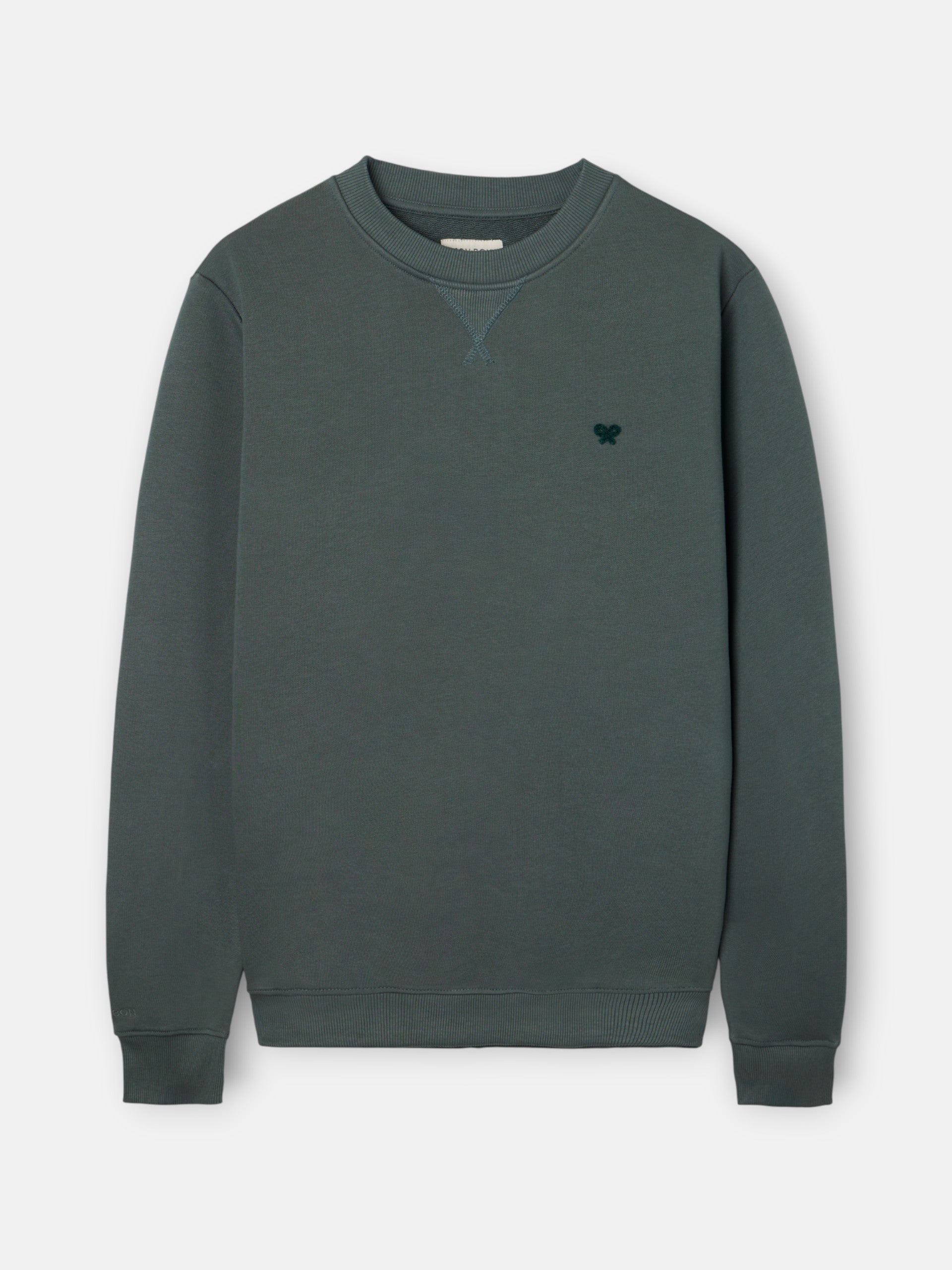 Silbon sweatshirt with dark green terry mini logo
