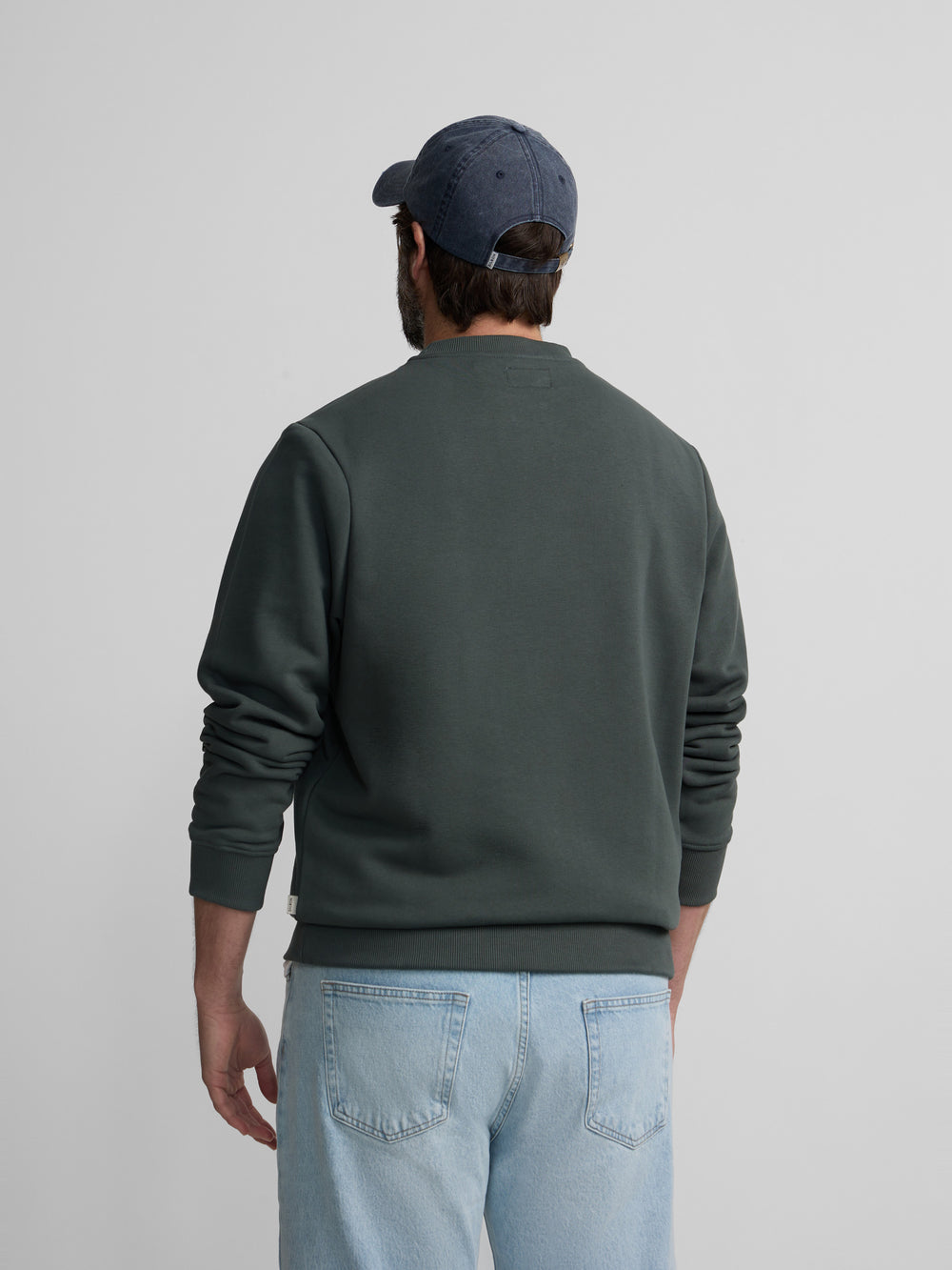 Sudadera Silbon minilogo rizo verde oscuro