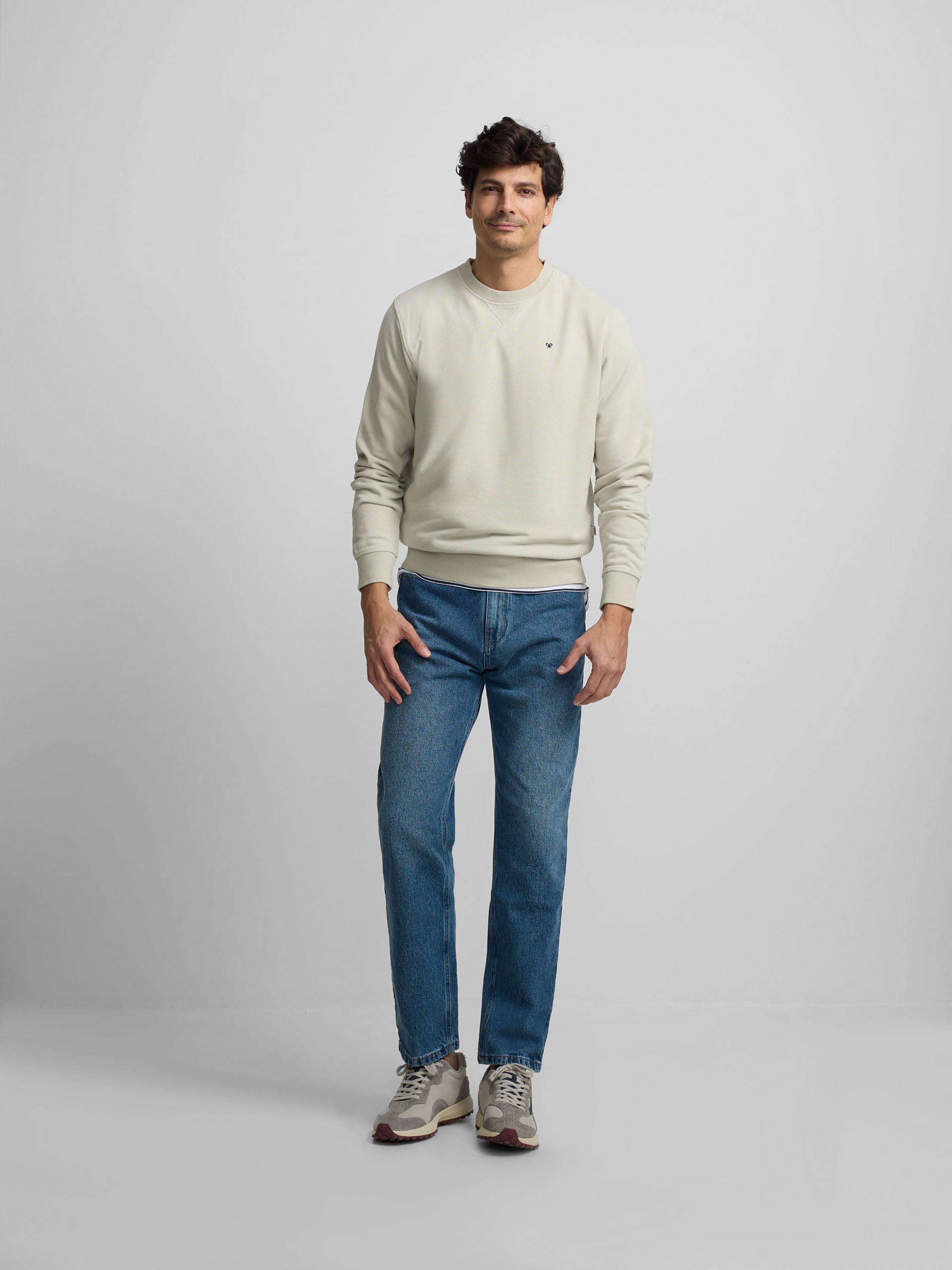 Sudadera Silbon minilogo verde claro