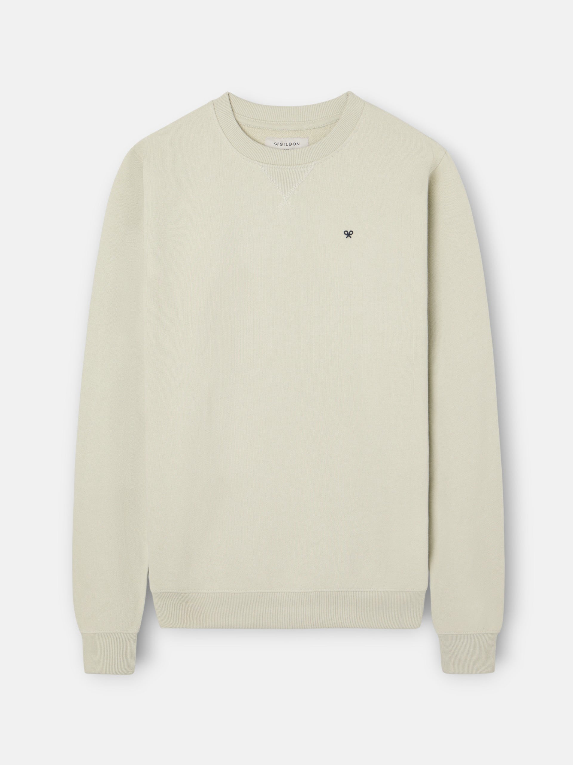 Sudadera Silbon minilogo verde claro