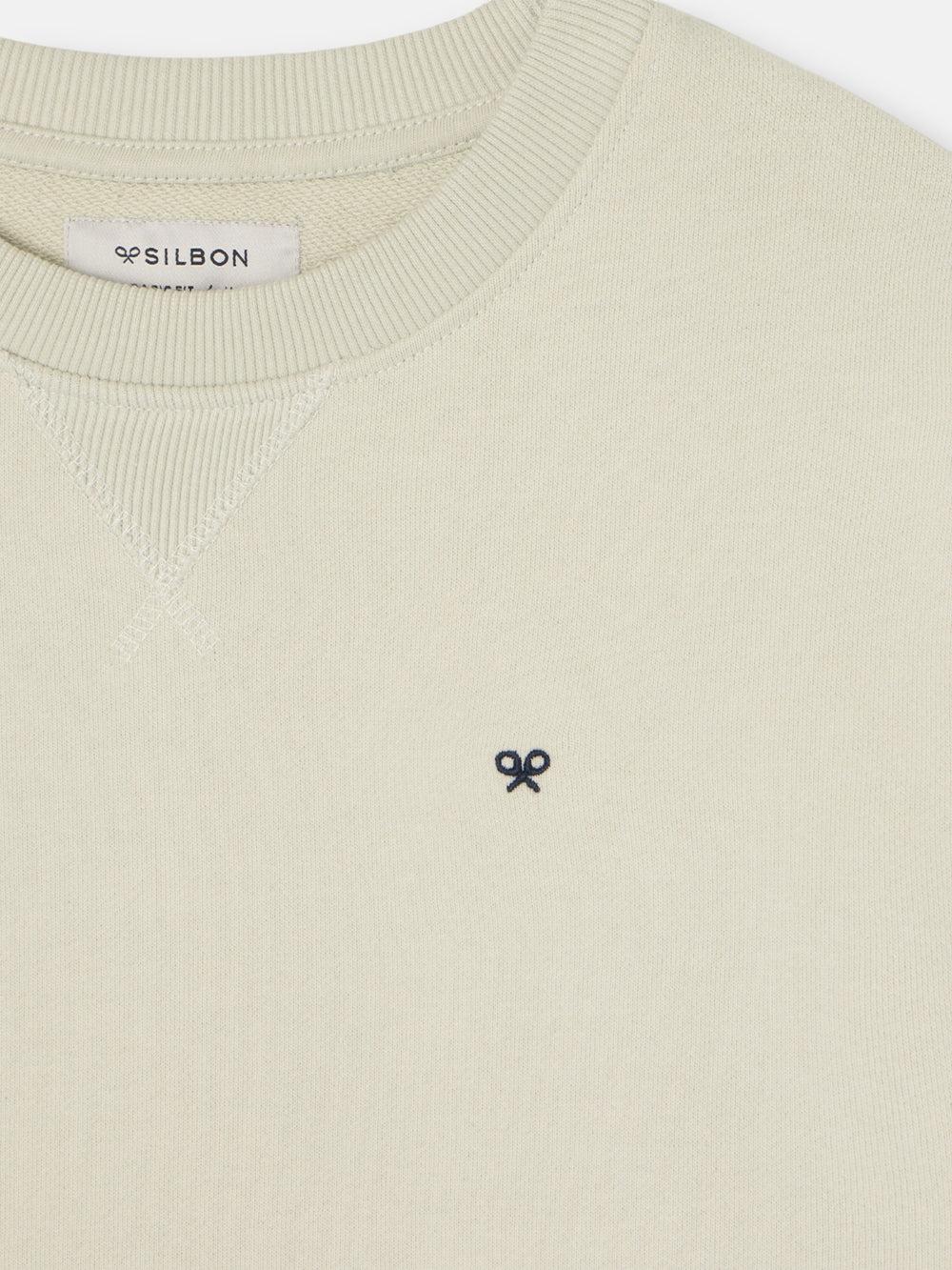 Sudadera Silbon minilogo verde claro