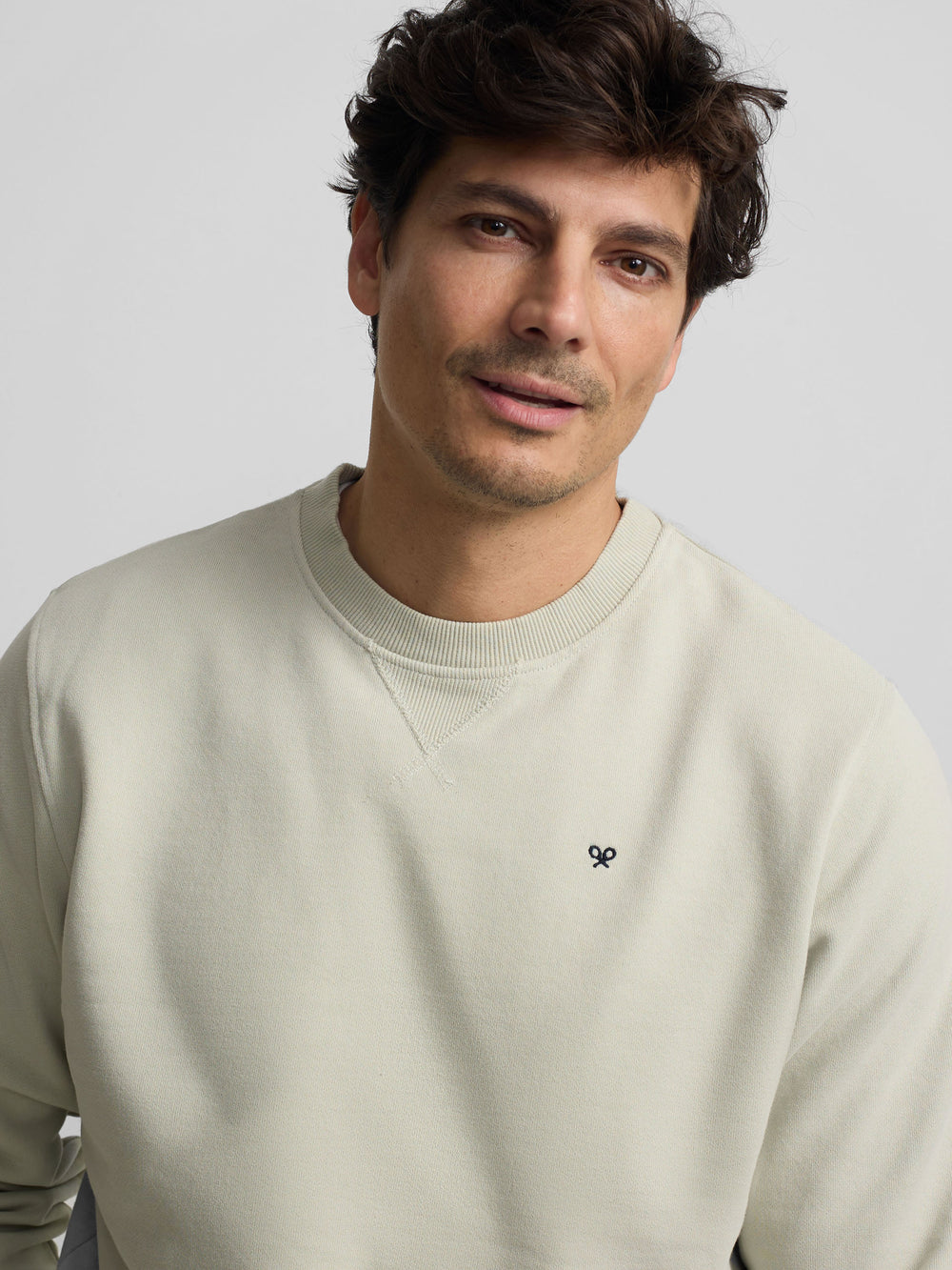 Sudadera Silbon minilogo verde claro