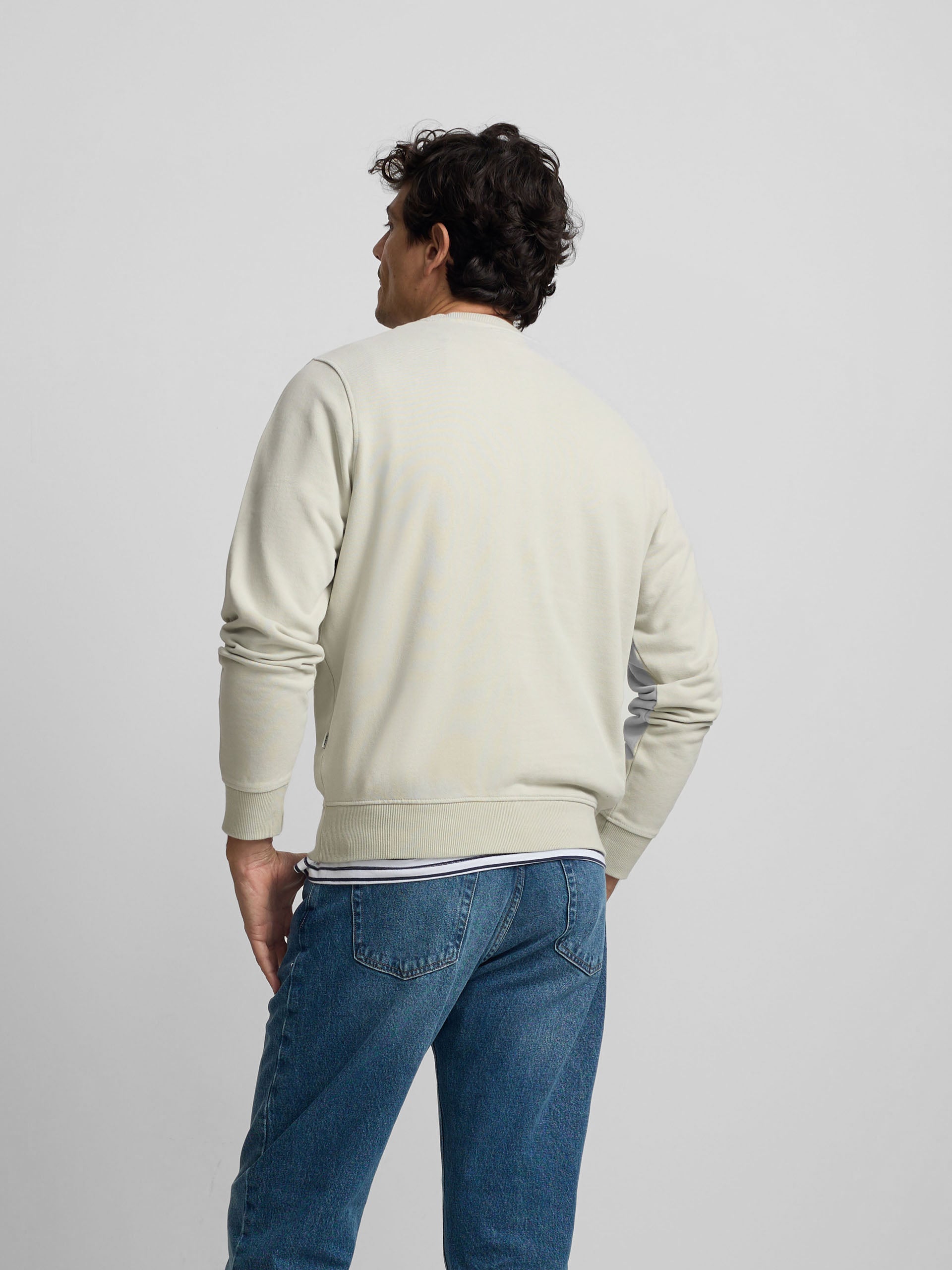 Sudadera Silbon minilogo verde claro