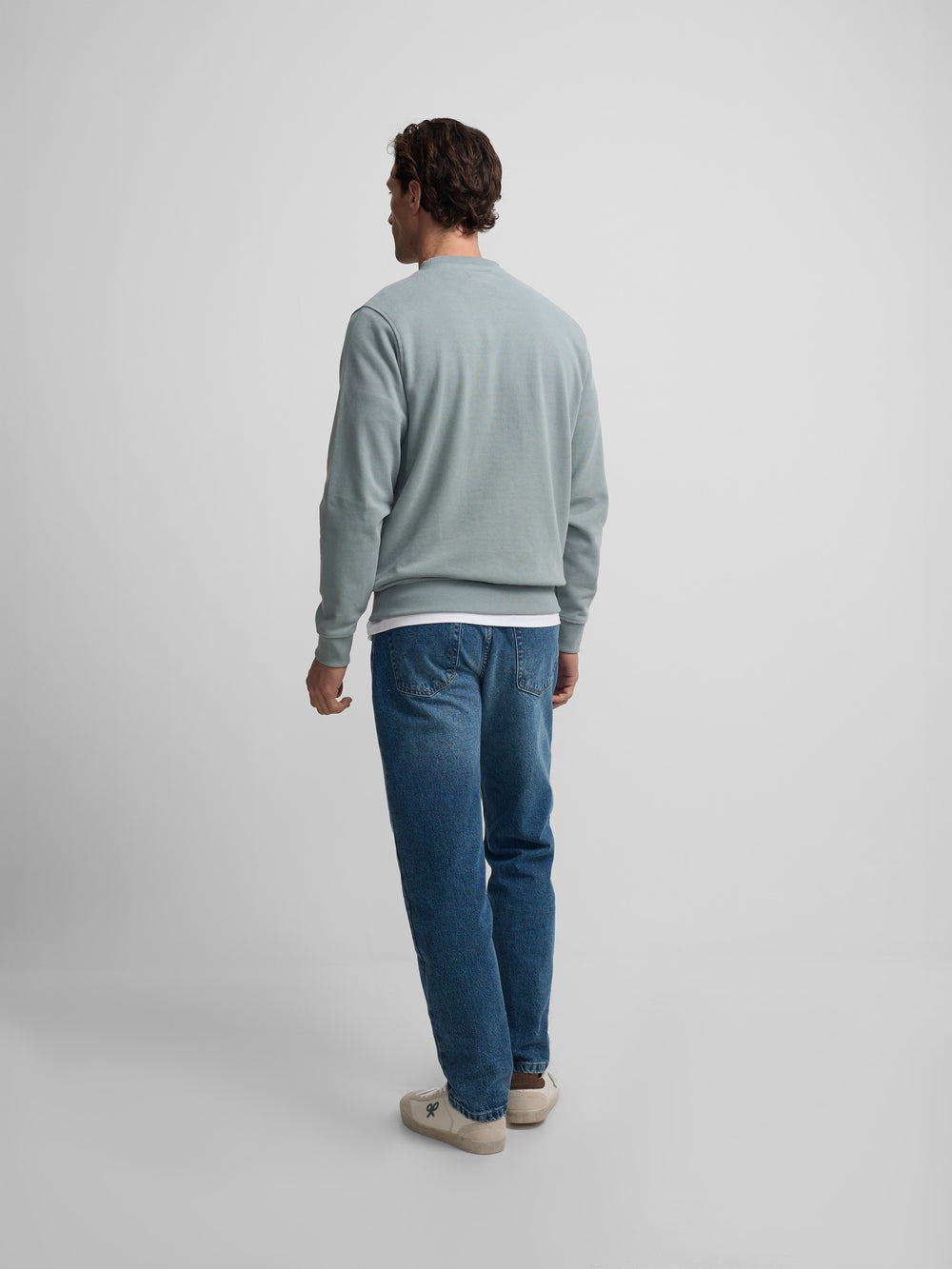Sudadera silbon minilogo verde gris