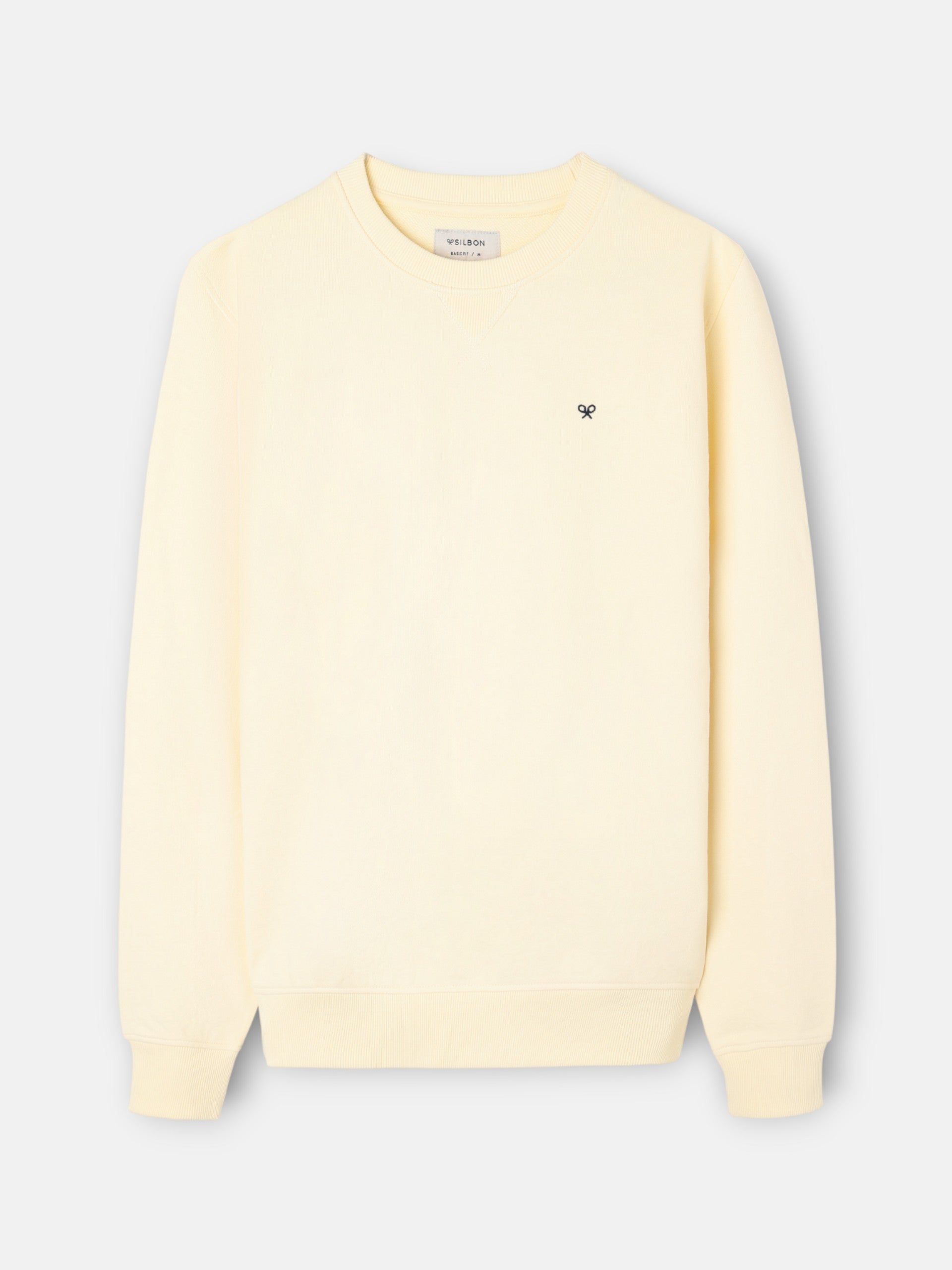 Sweat-shirt Silbon minilogo jaune
