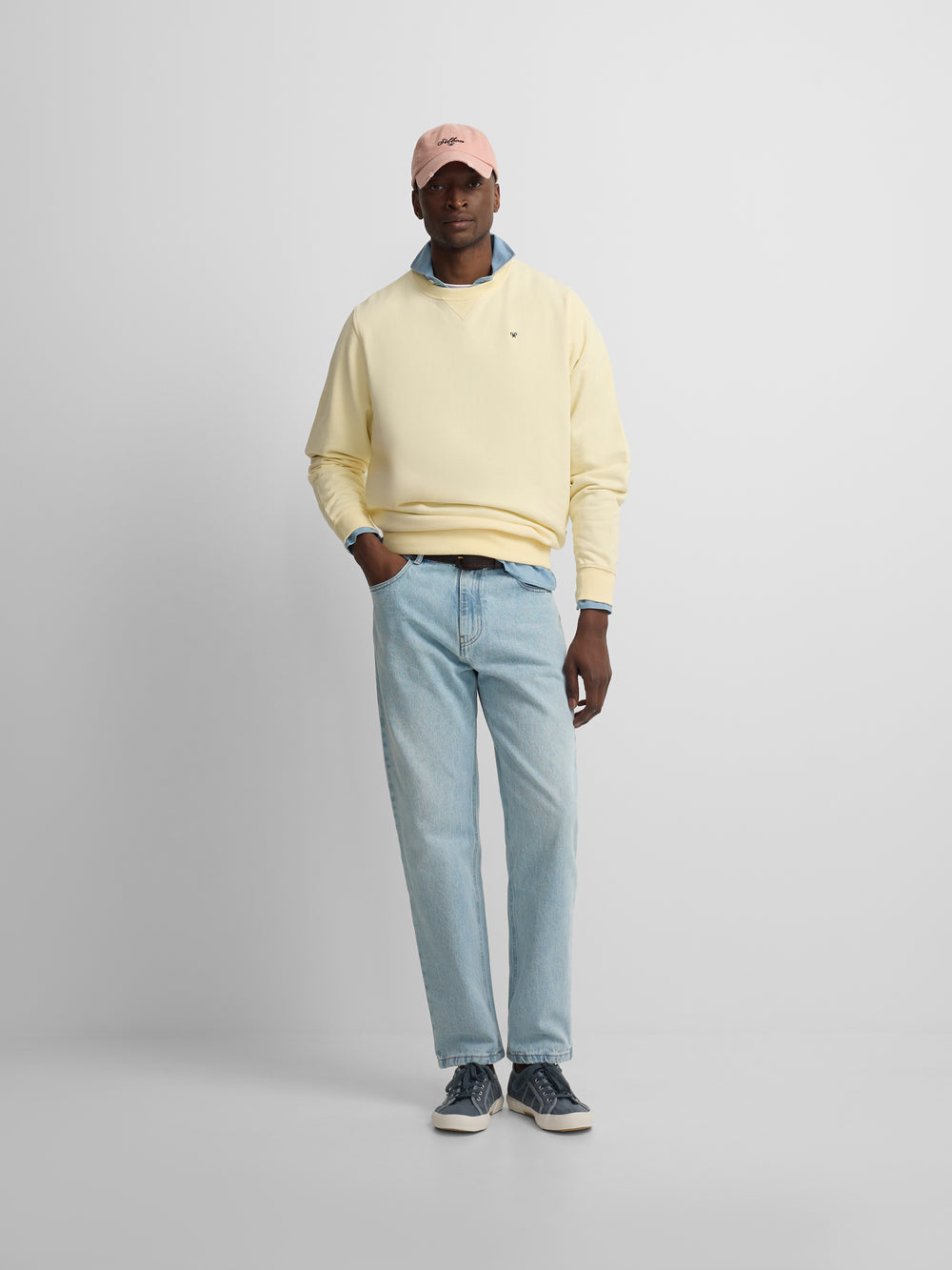 Sudadera silbon minilogo amarillo
