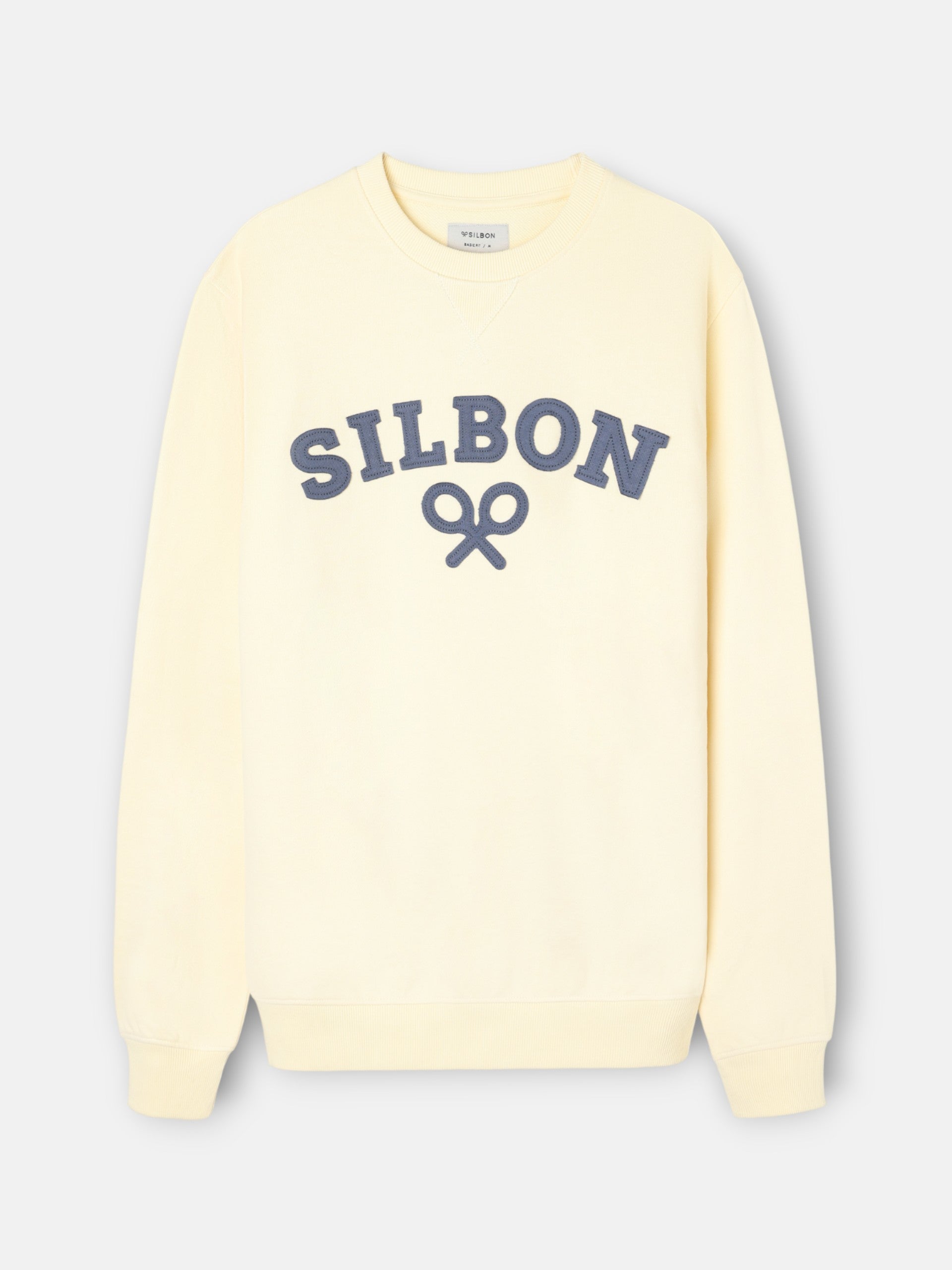 Silbon yellow half racket sweatshirt