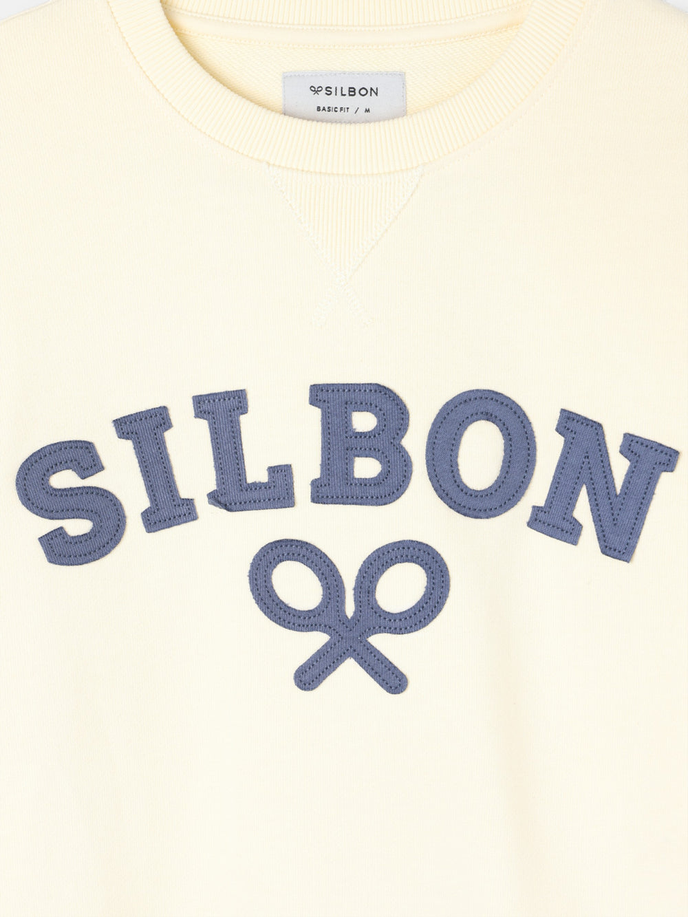 Sudadera silbon raqueta media amarilla