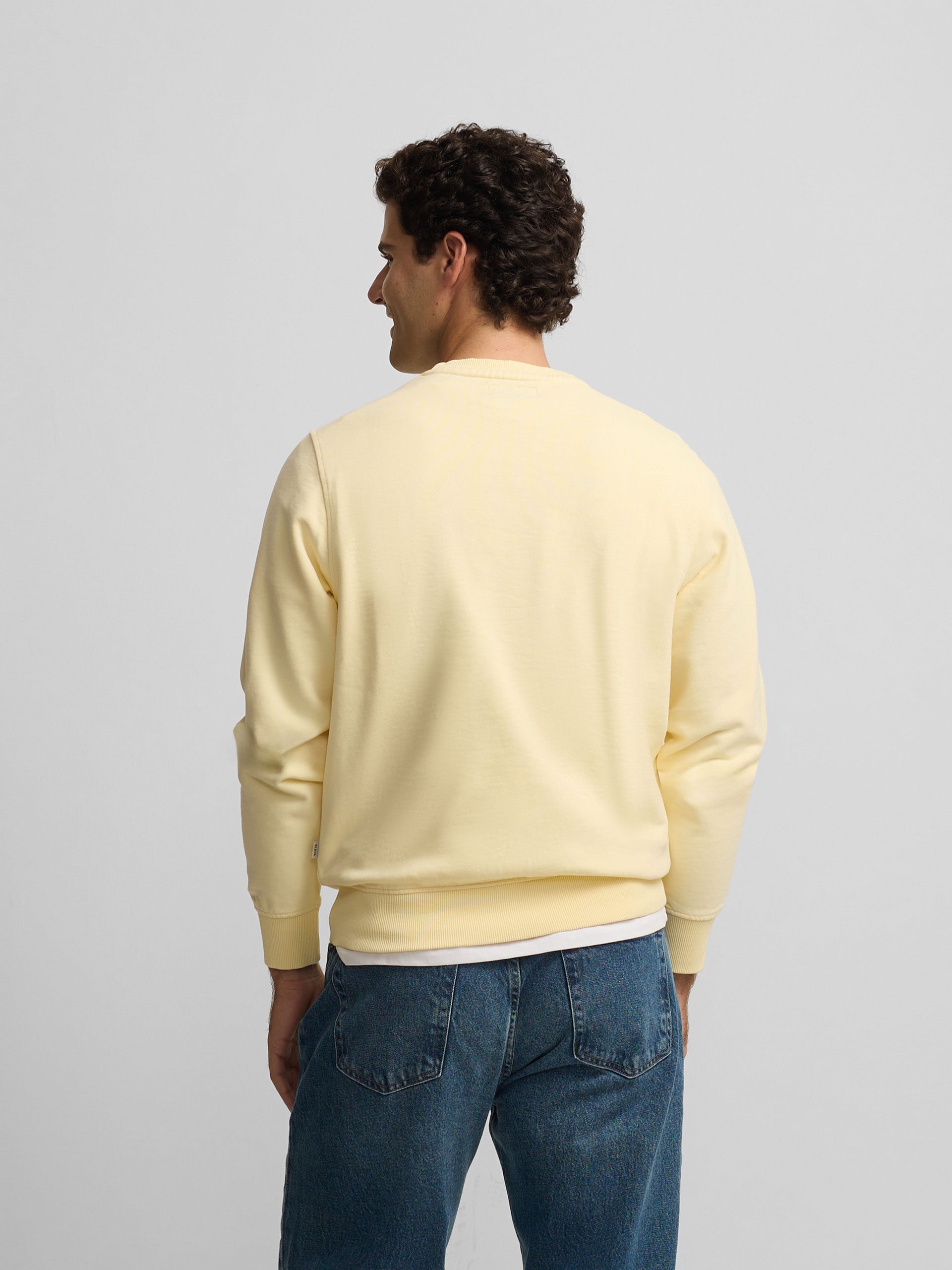 Silbon yellow half racket sweatshirt