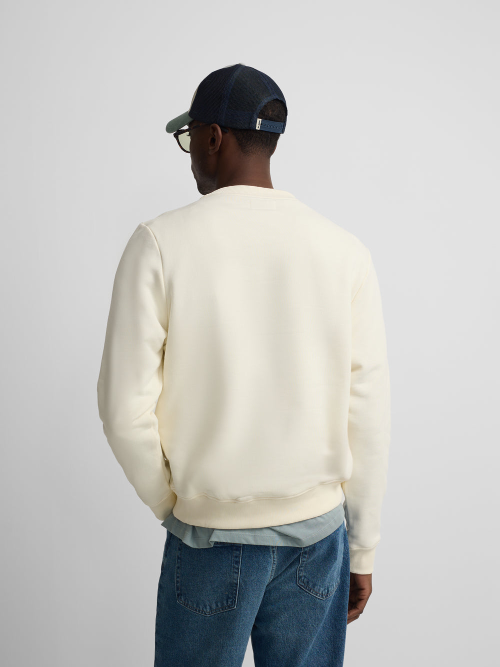 Sudadera Silbon minilogo rizo crema
