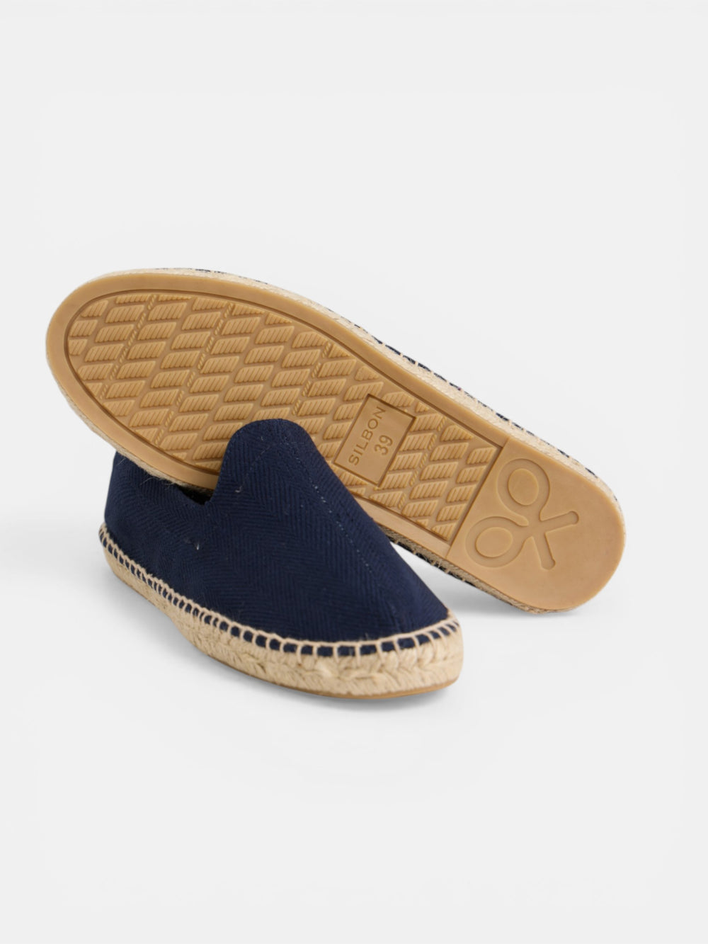 Navy blue mini patch espadrille