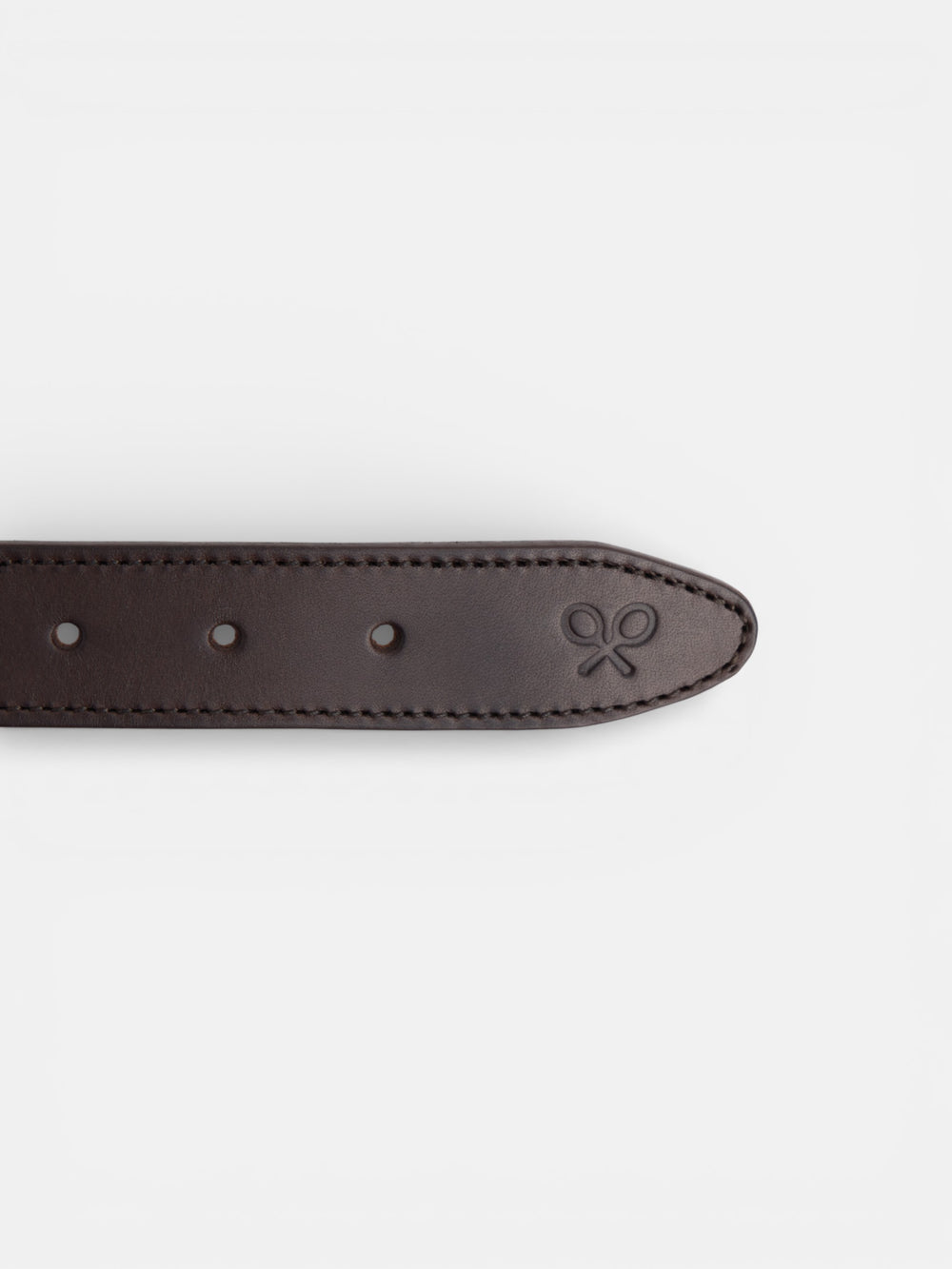Brown braided leather belt