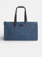 Bolsa de viaje detalle piel azul marino