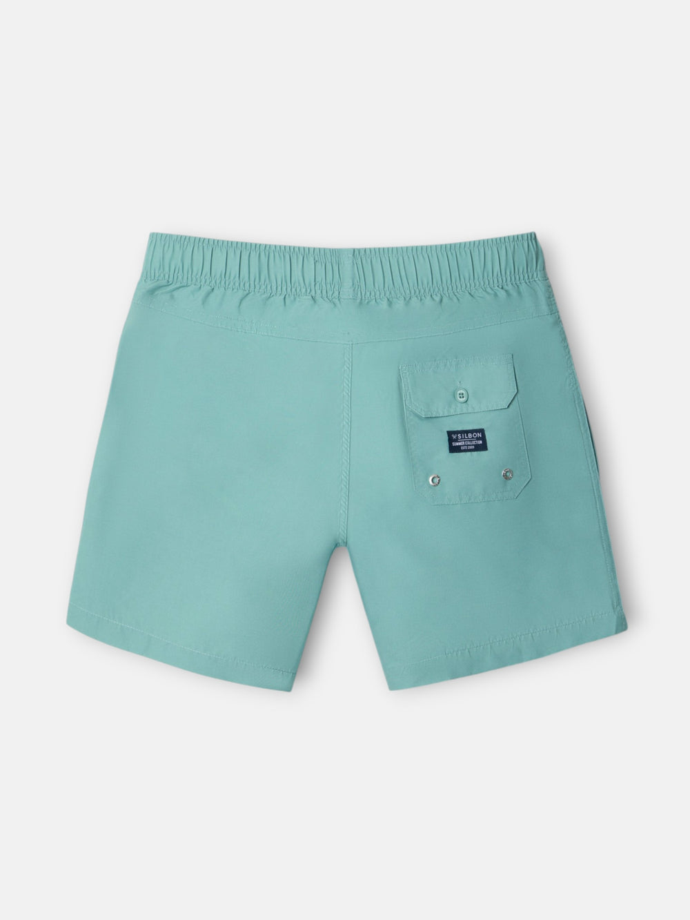 Fato de banho liso azul água
