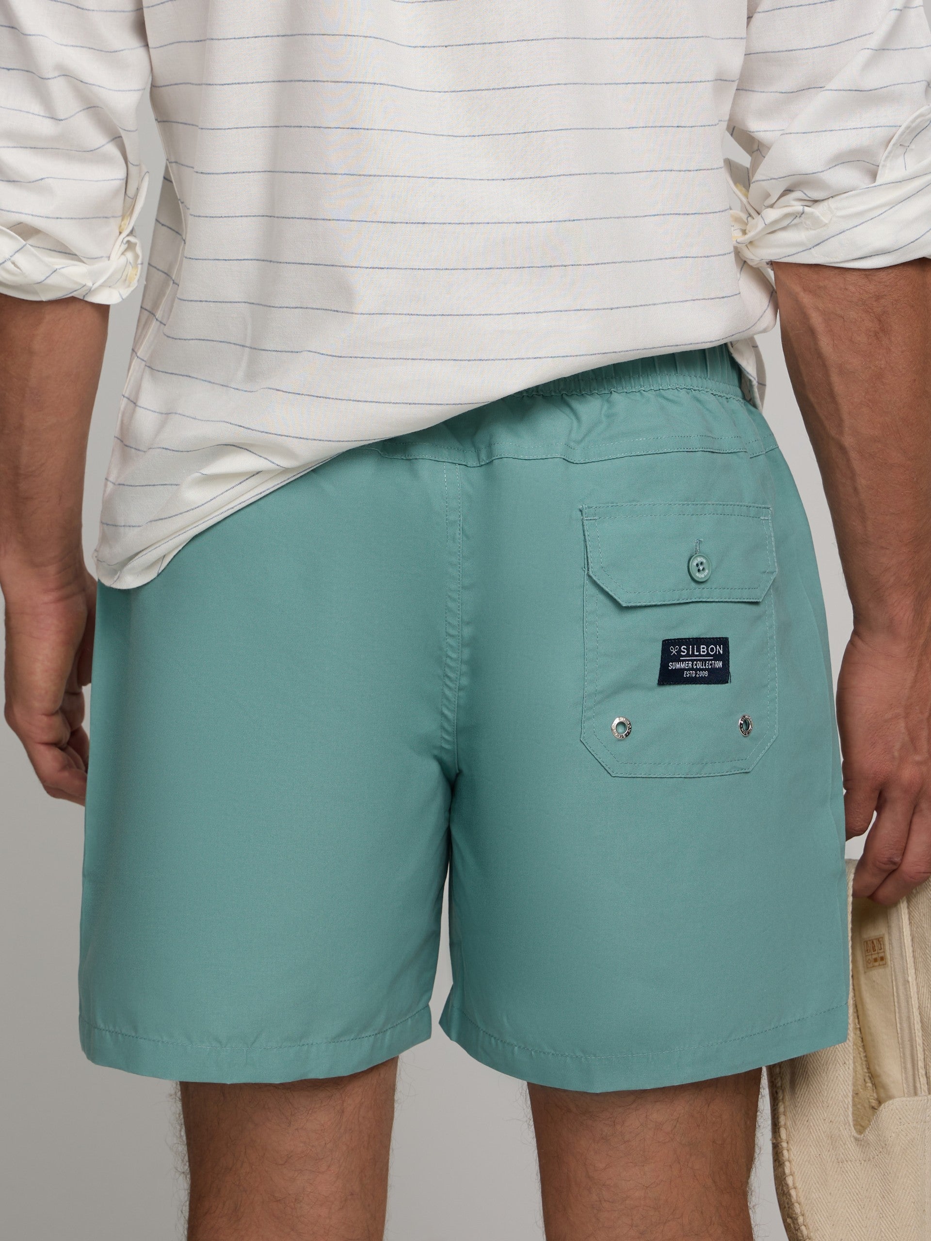 Maillot de bain uni aigue-marine