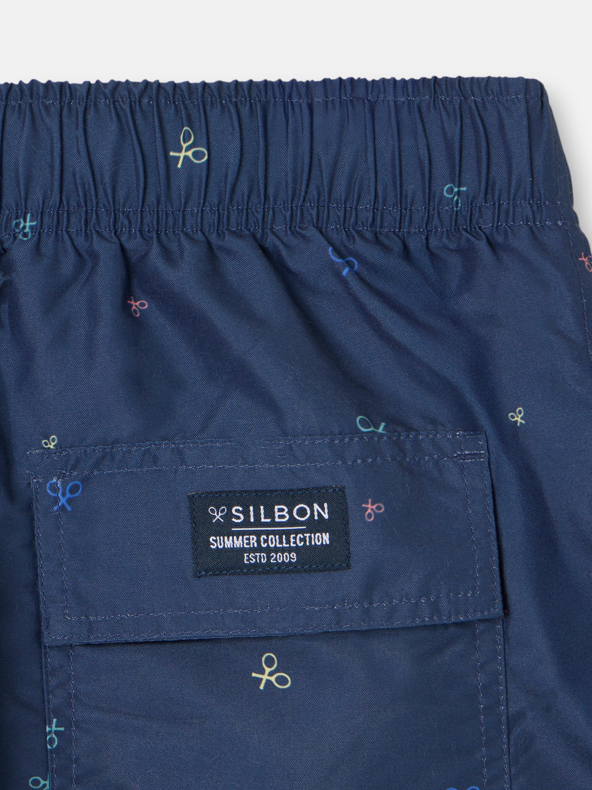 Multiracket swimsuit in navy blue