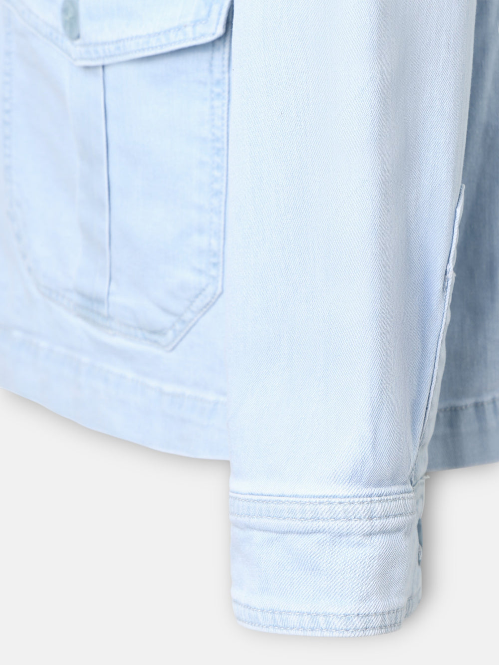 Semiblazer bolsos ganga azul claro